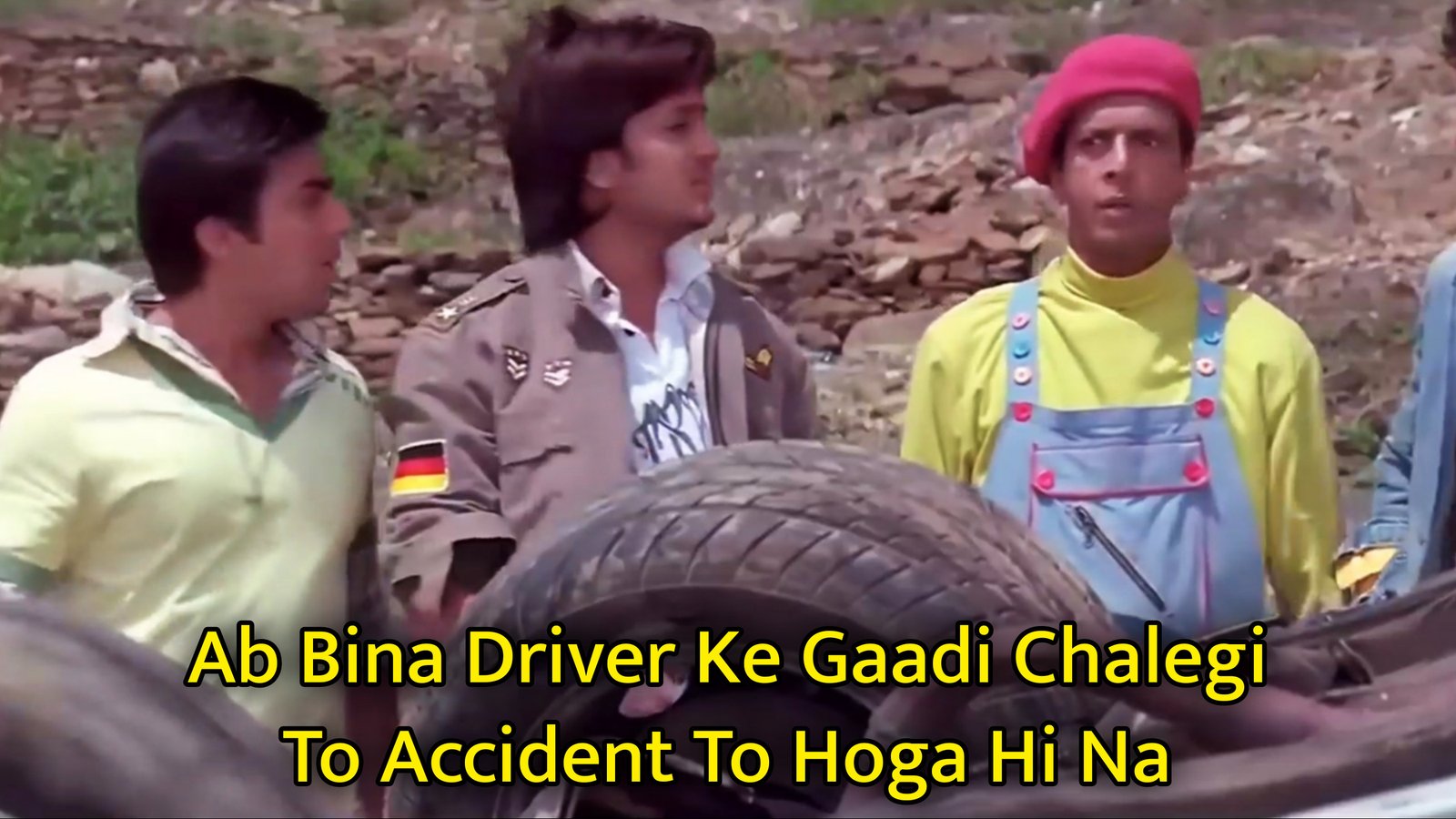 Ab Bina Driver Ke Gaadi Chalegi To Accident To Hoga Hi Na Meme Template.jpg