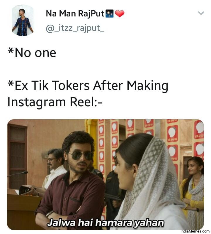 No one Ex ticktokers after making Instagram reel meme.jpg