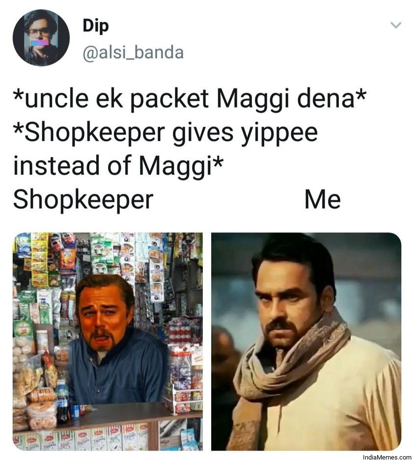 When shopkeeper gives yippee instead of maggi meme.jpg