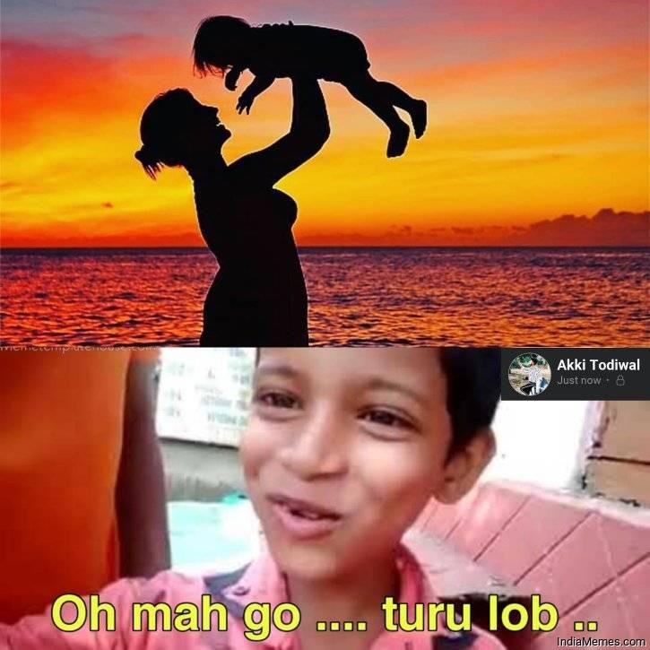 Mother and child Oh mah go turu lob meme.jpg