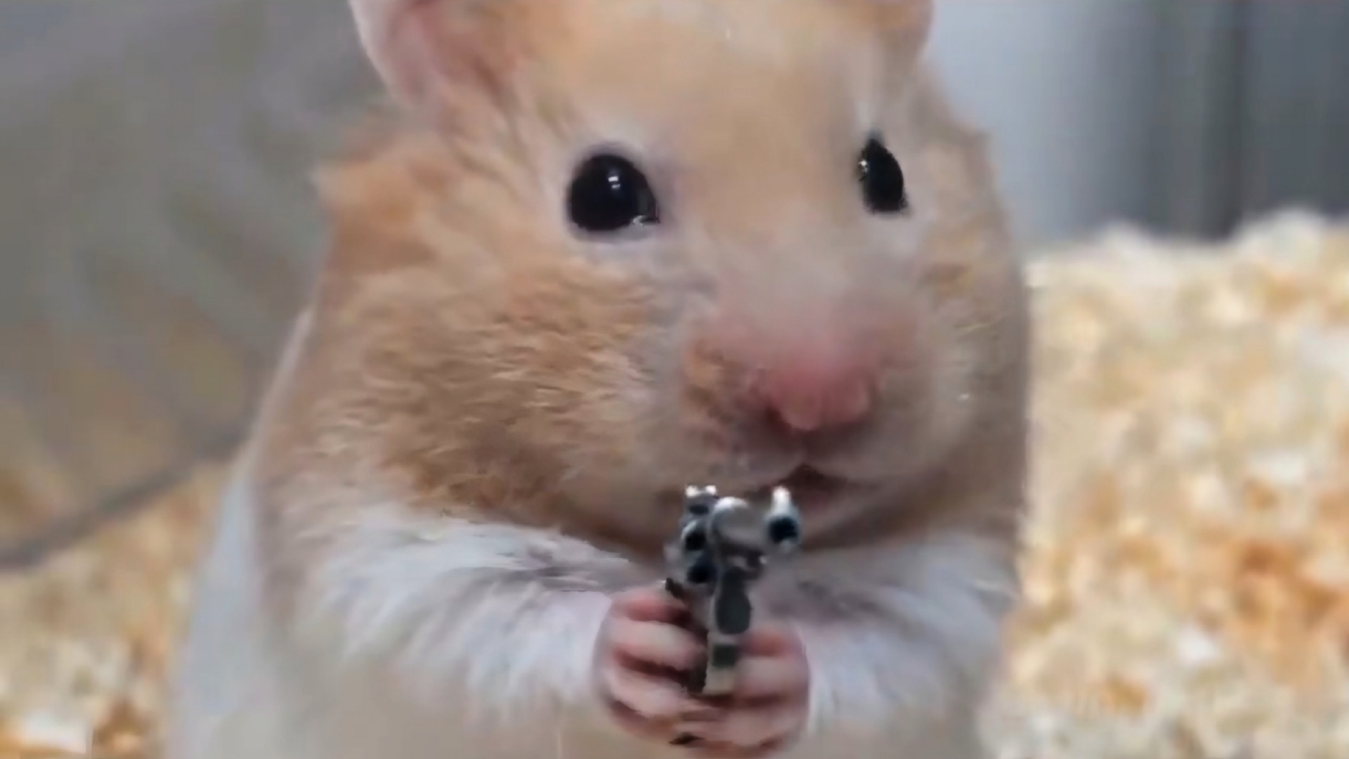 Hamster Pointing Gun Blank Meme Download & Generator