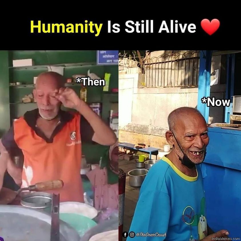 Baba ka dhaba Humanity is still alive meme