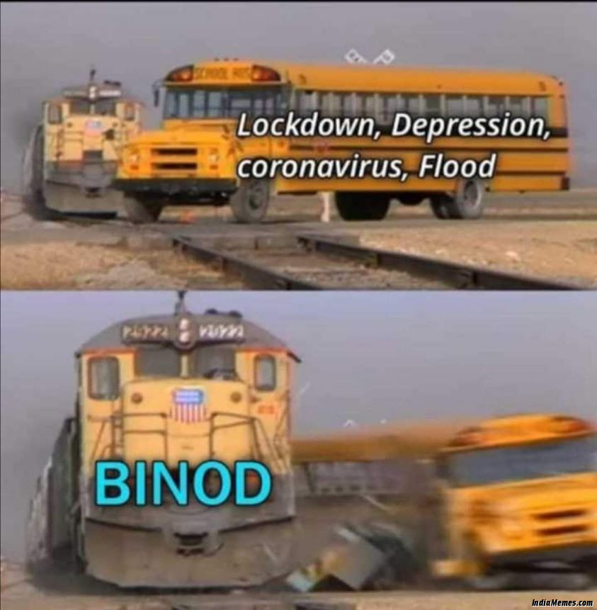 Lockdown depression coronavirus flood Meanwhile Binod meme