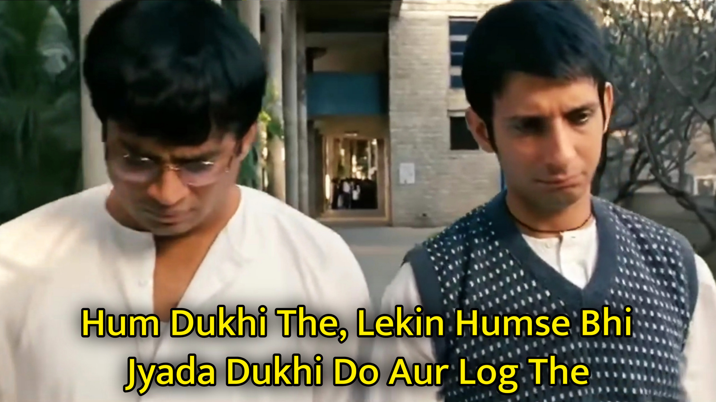 Hum Dukhi The Lekin Humse Bhi Jyada Dukhi Meme Template