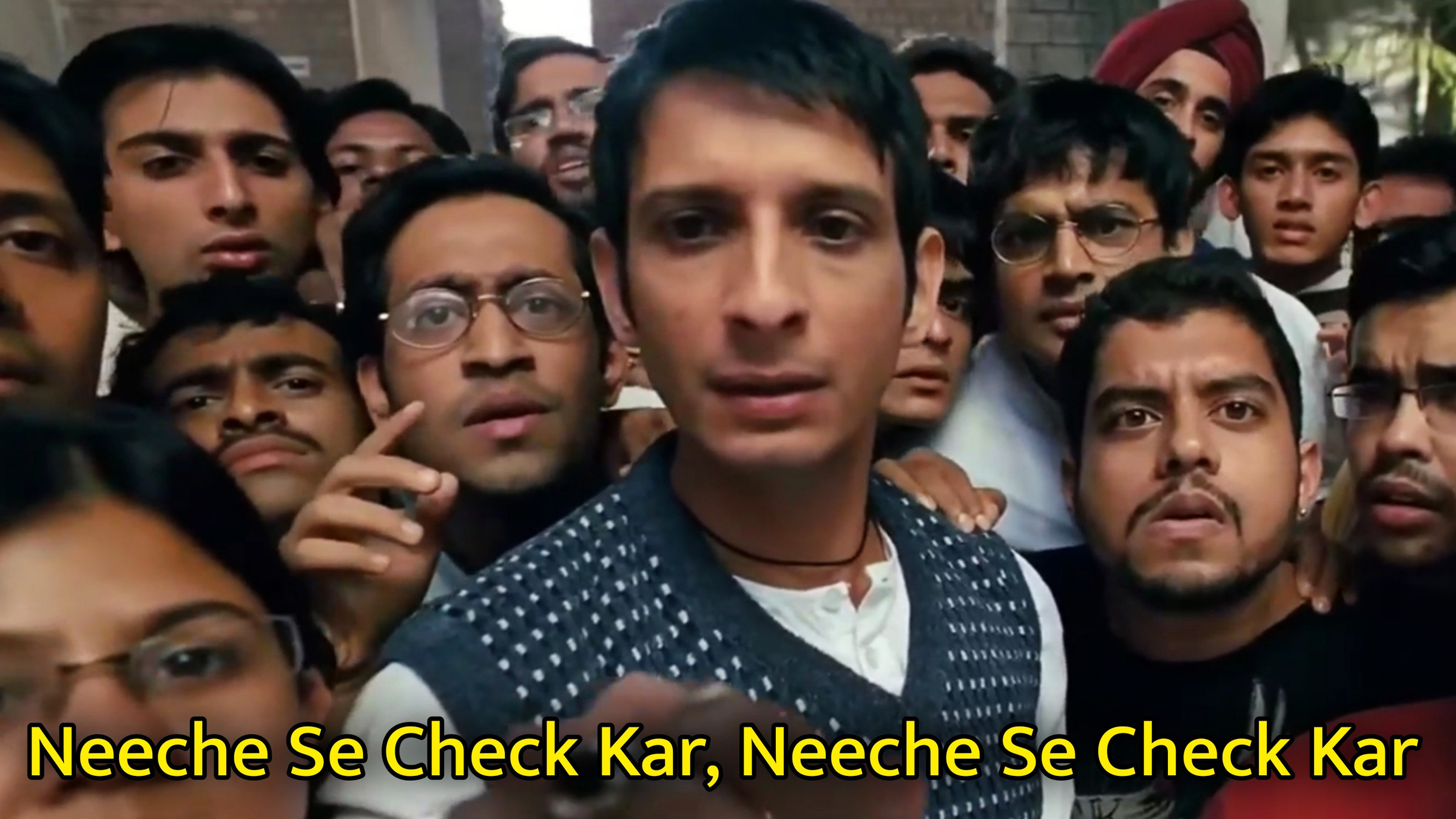 Neeche Se Check Kar, Neeche Se Check Kar Meme Template