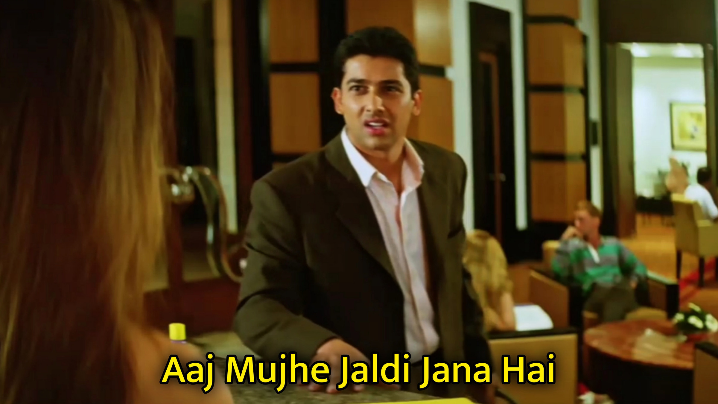 Aaj Mujhe Jaldi Jana Hai Meme Template