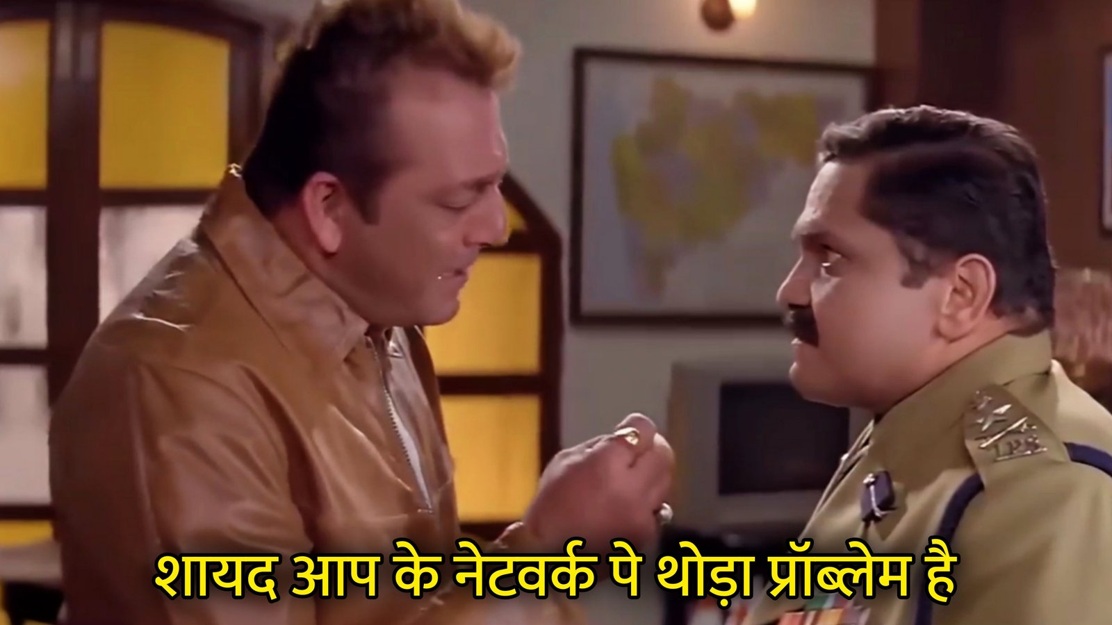 Shayad Aap Ke Network Pe Thoda Problem Hai Hindi Template & Meme Generator