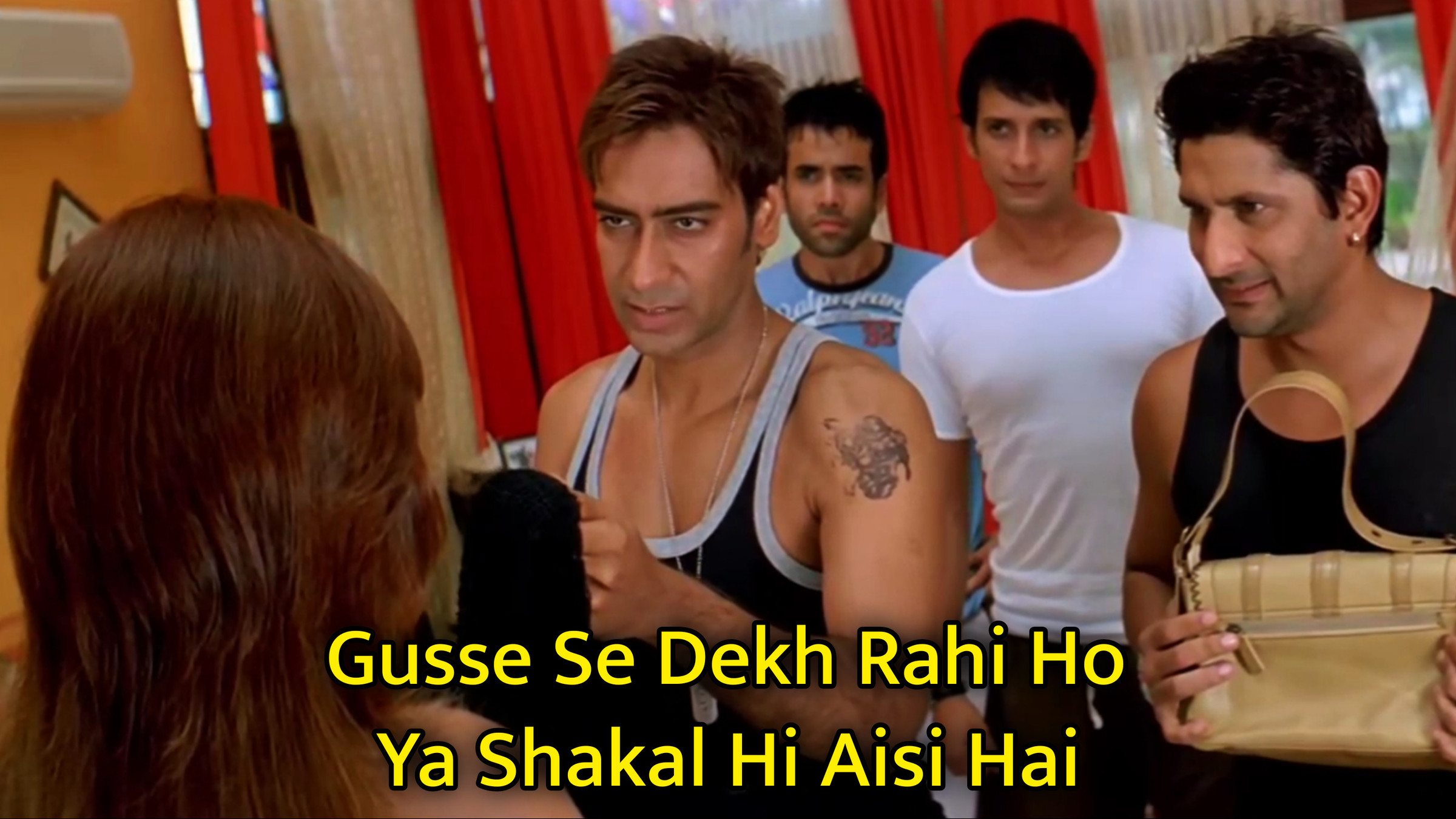 Gusse Se Dekh Rahi Ho Ya Shakal Hi Aisi Hai Meme Template