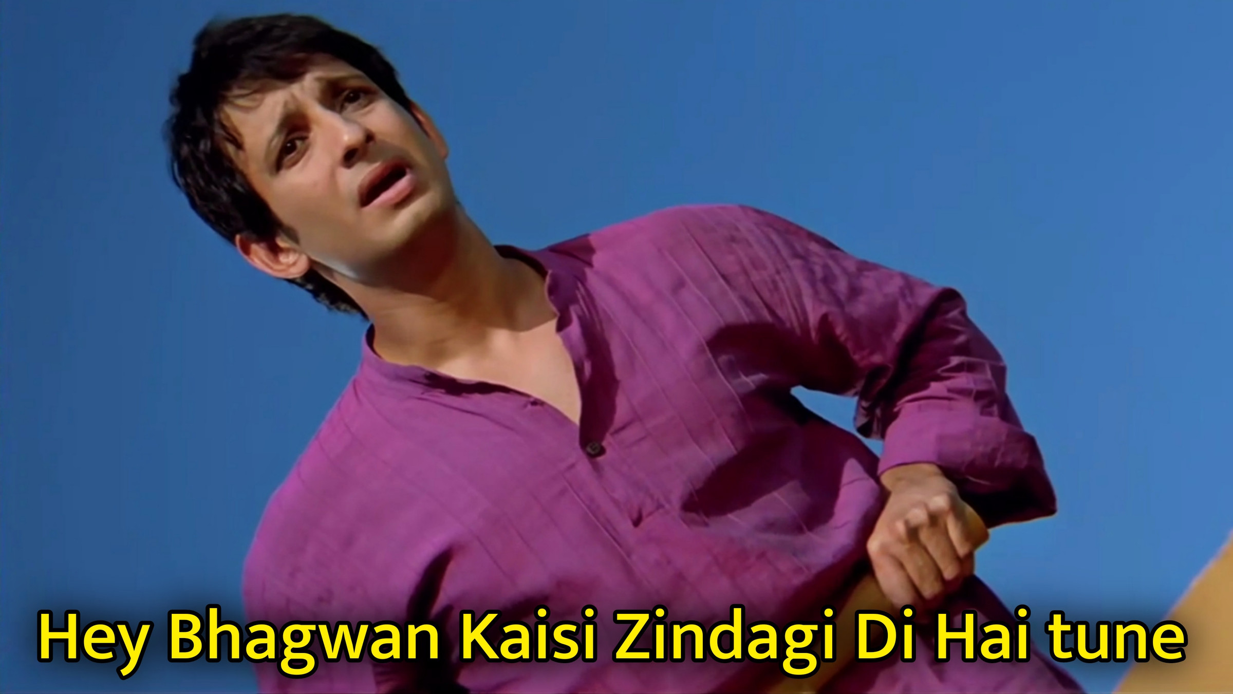Hey Bhagwan Kaisi Zindagi Di Hai tune Meme Template