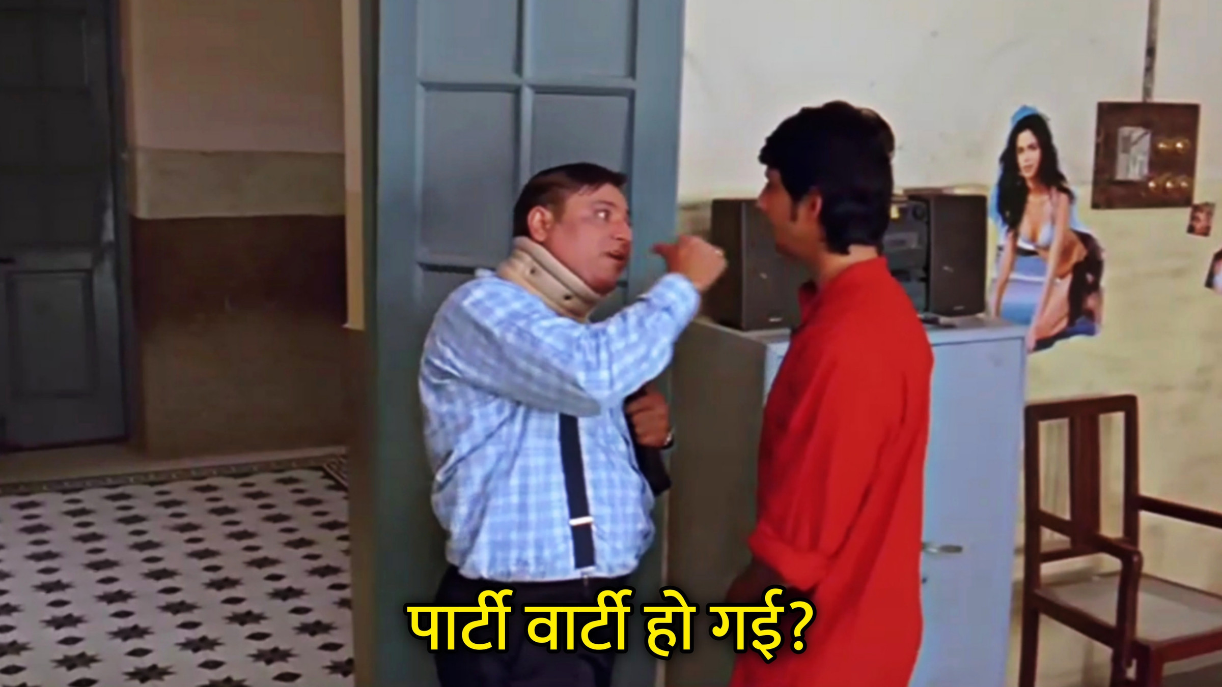 Party Warty Ho Gayi? Golmaal Hindi Meme Download & Meme Generator