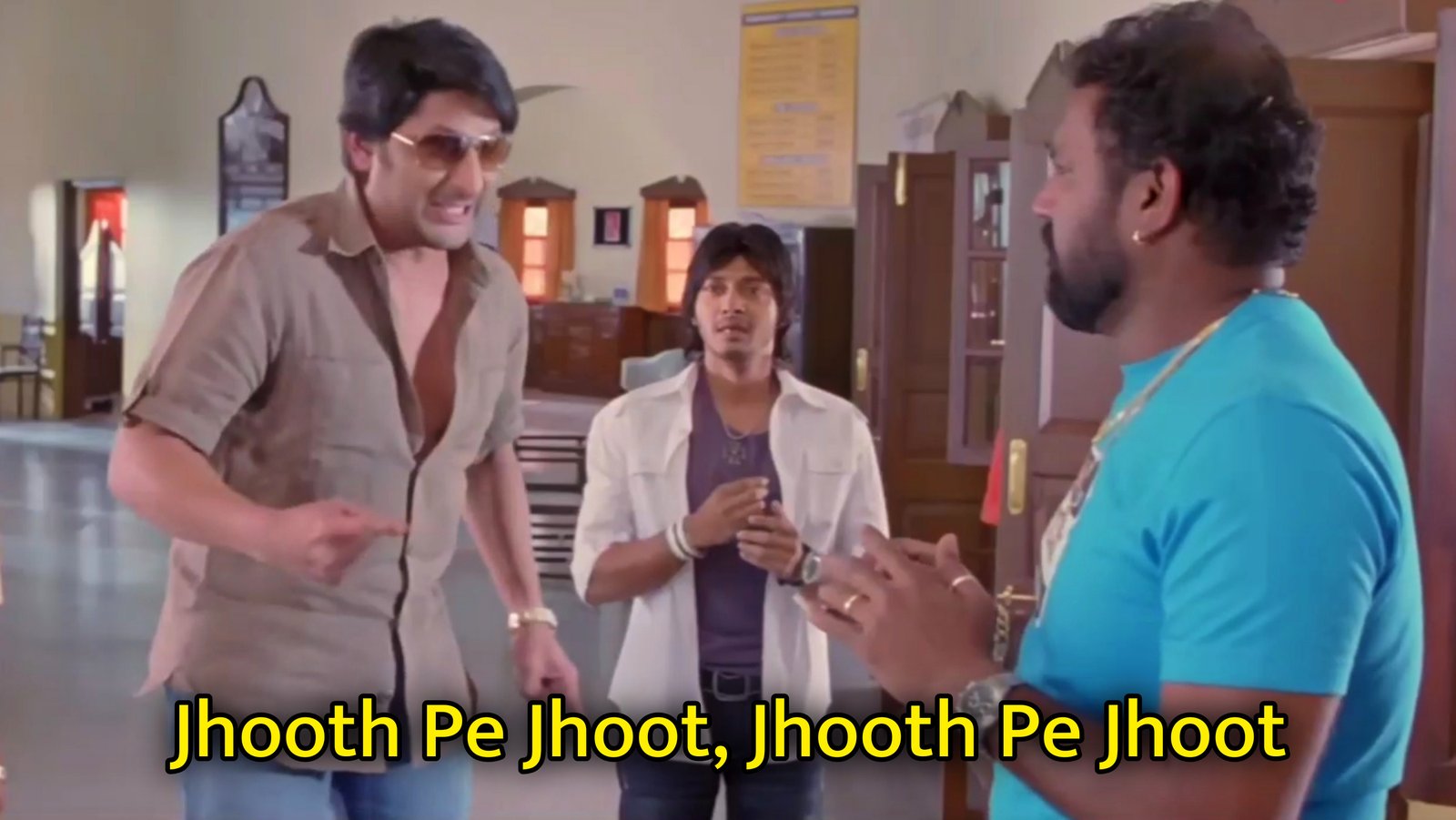 Jhooth Pe Jhoot, Jhooth Pe Jhoot Meme Template