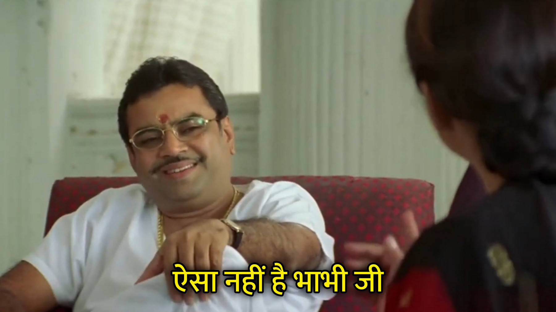 Aisa Nahi Hai Bhabhi Ji Hindi Meme Template Image