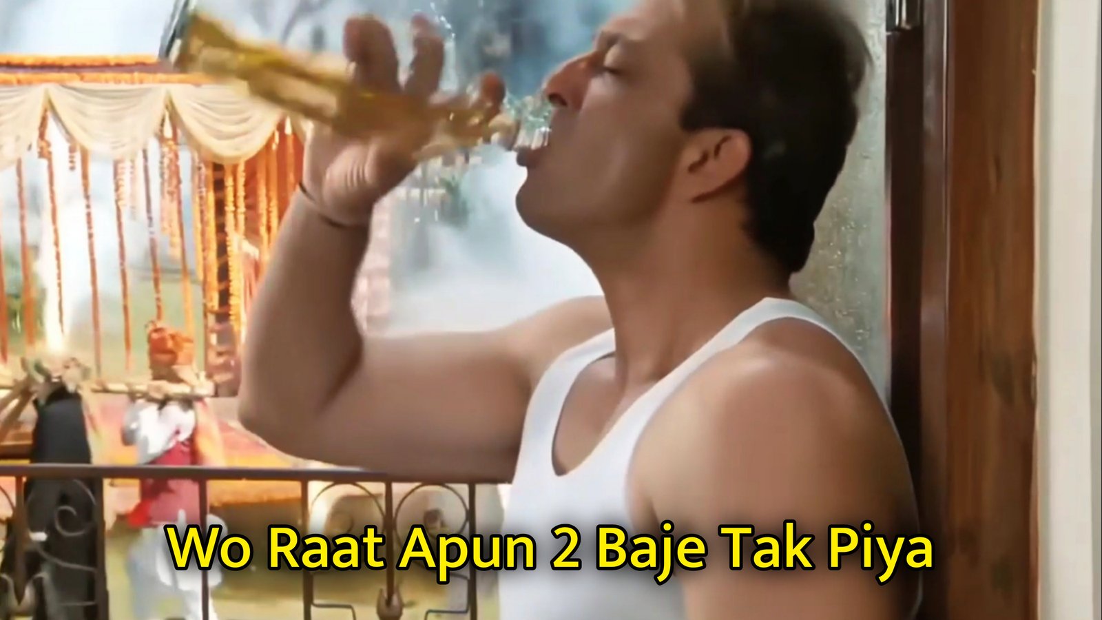 Wo Raat Apun 2 Baje Tak Piya Meme Template