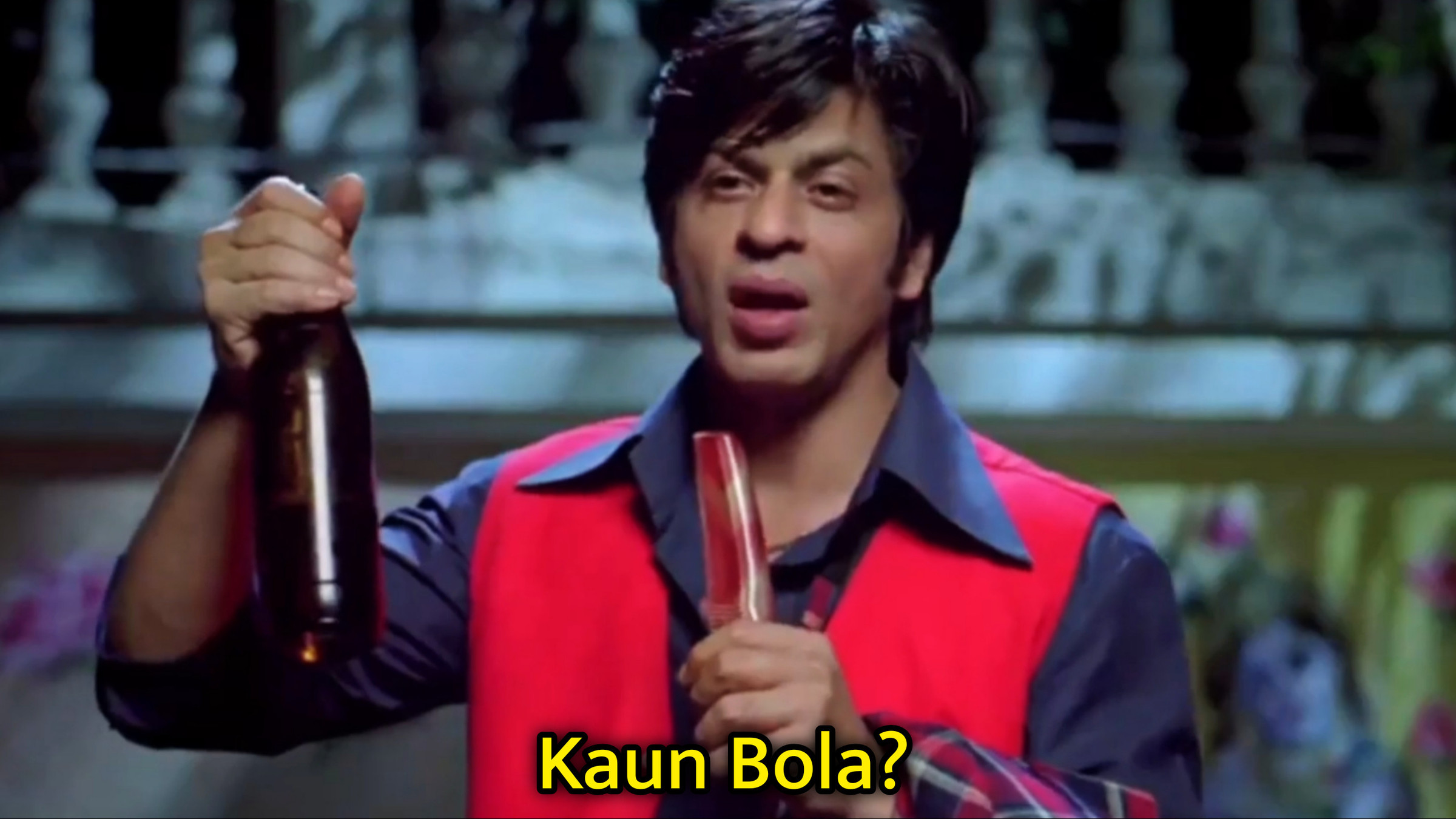 Kaun Bola - Shahrukh Khan Meme Template
