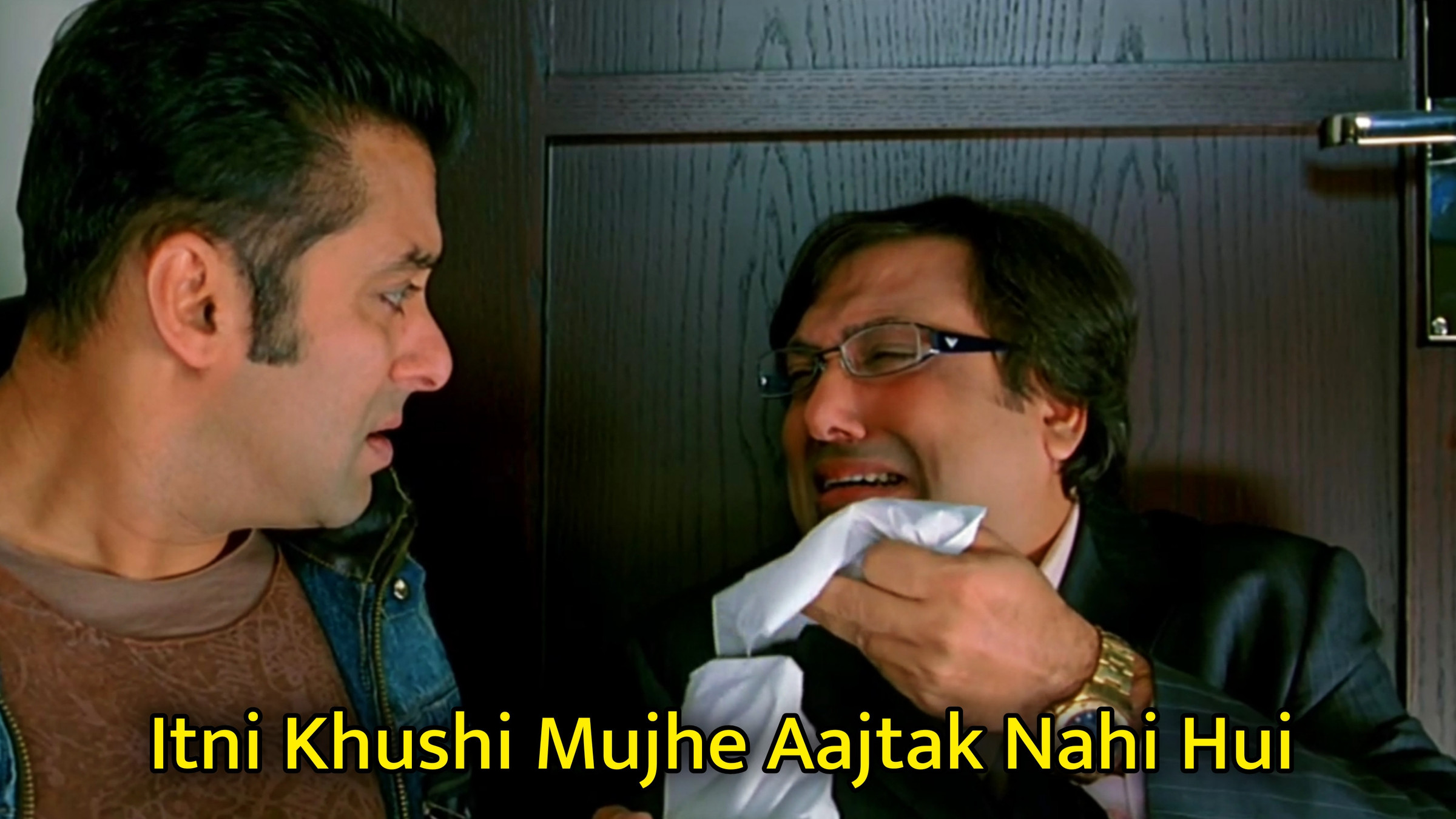 Itni Khushi Mujhe Aajtak Nahi Hui Govinda Meme Template