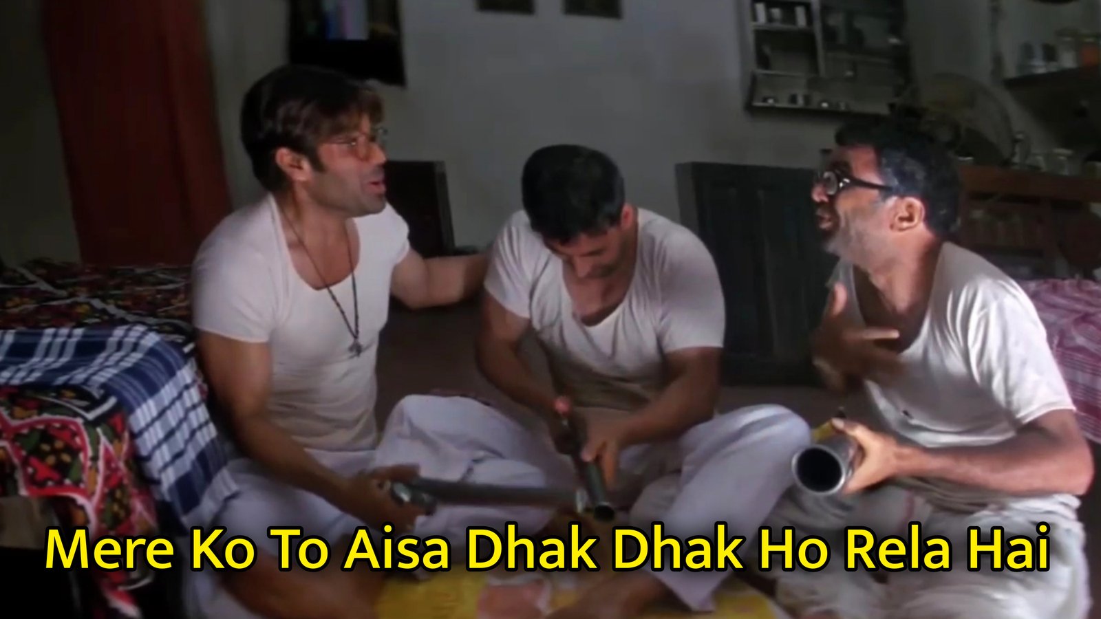 Mere Ko To Aisa Dhak Dhak Ho Rela Hai Meme Template