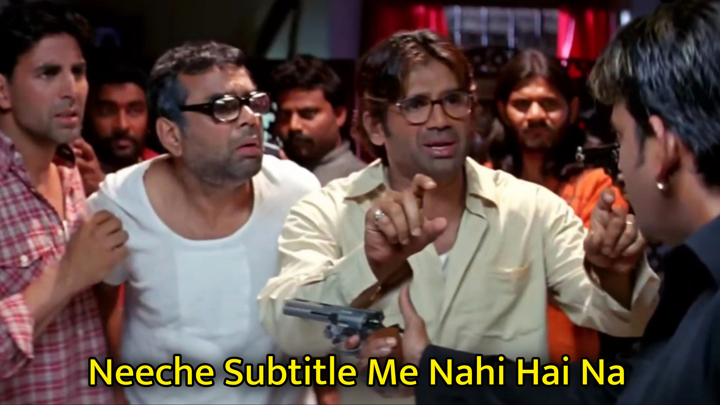 Neeche Subtitle Me Nahi Hai Na Meme Template
