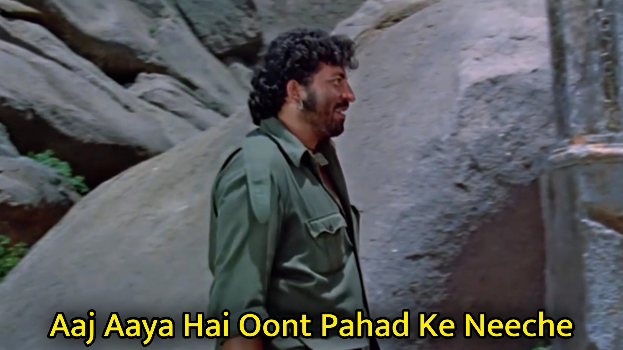 Aaj Aaya Hai Oont Pahad Ke Neeche Meme Template