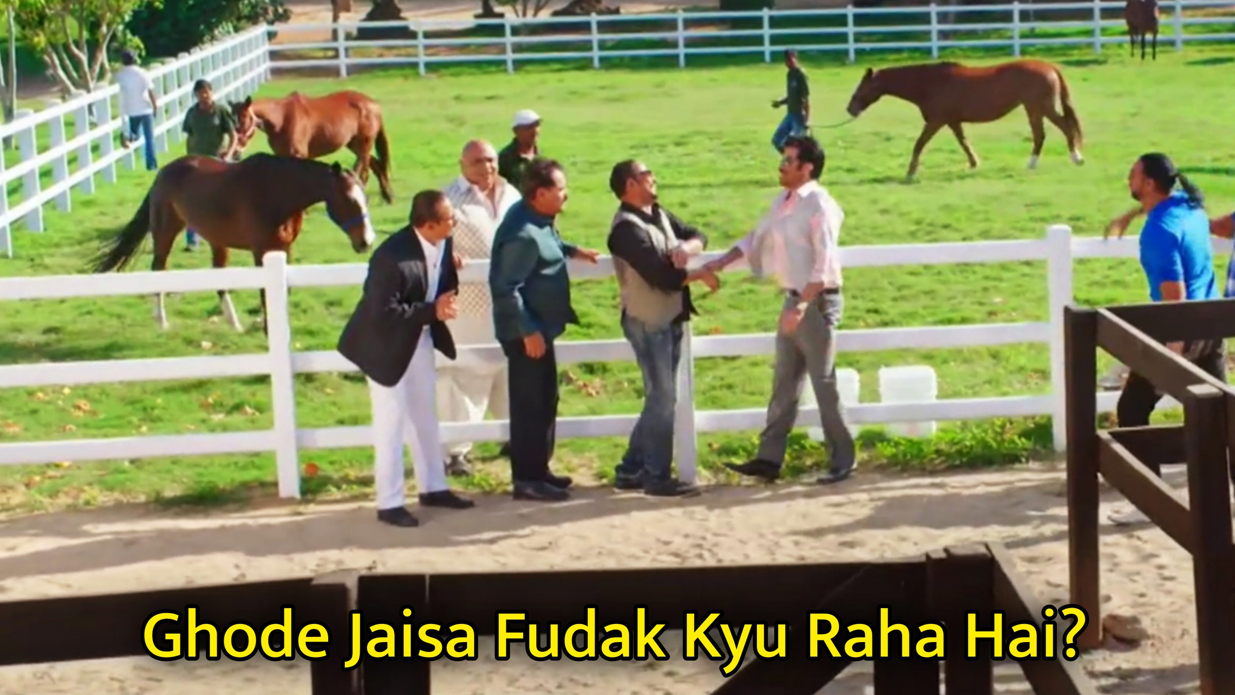 Ghode Jaisa Fudak Kyu Raha Hai? Meme Template