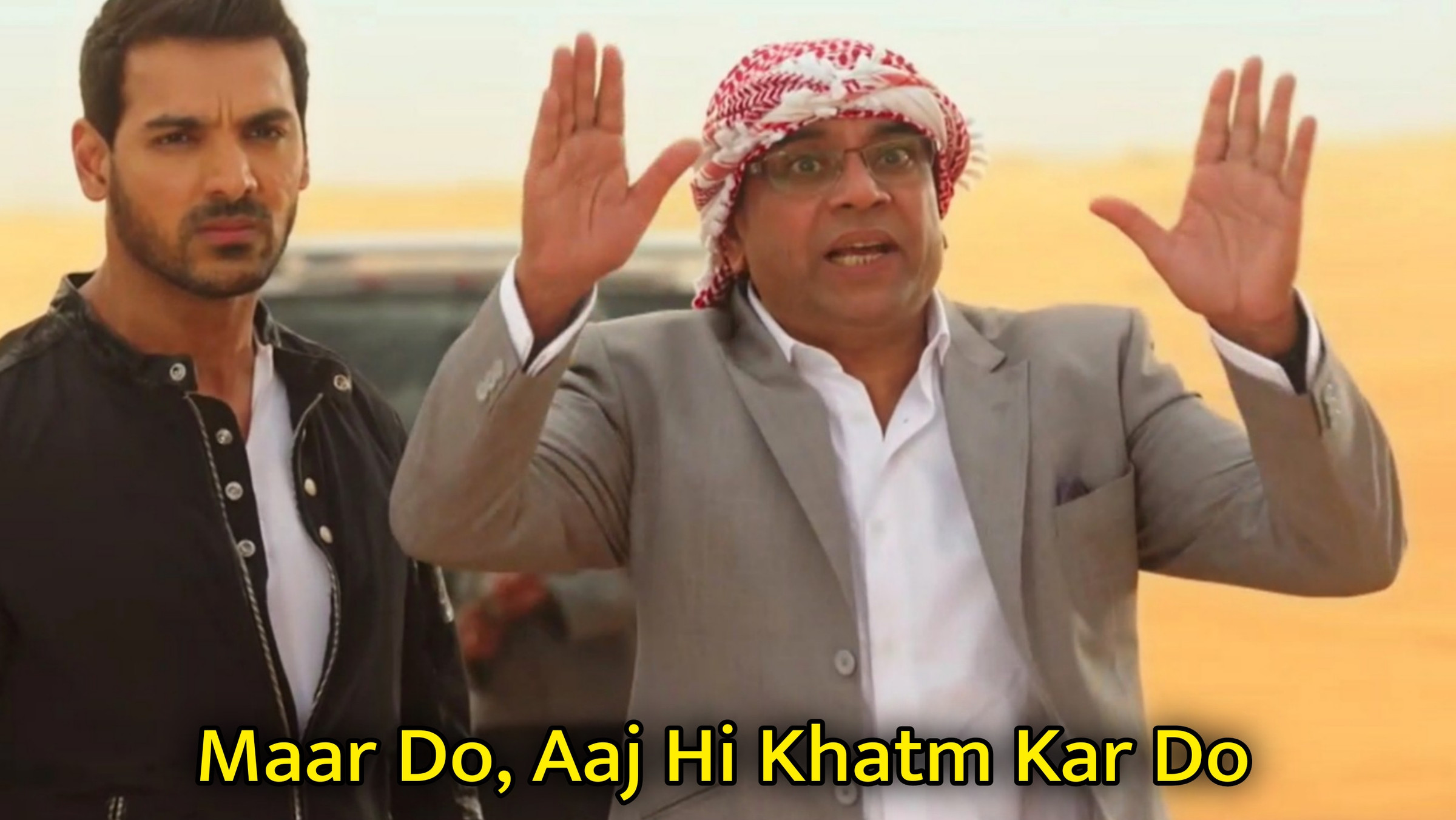 Maar Do, Aaj Hi Khatm Kar Do Meme Template