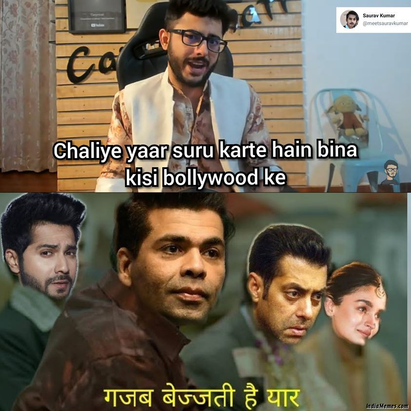 Carryminati The Art of Bad Words Memes in Hindi - IndiaMemes.com