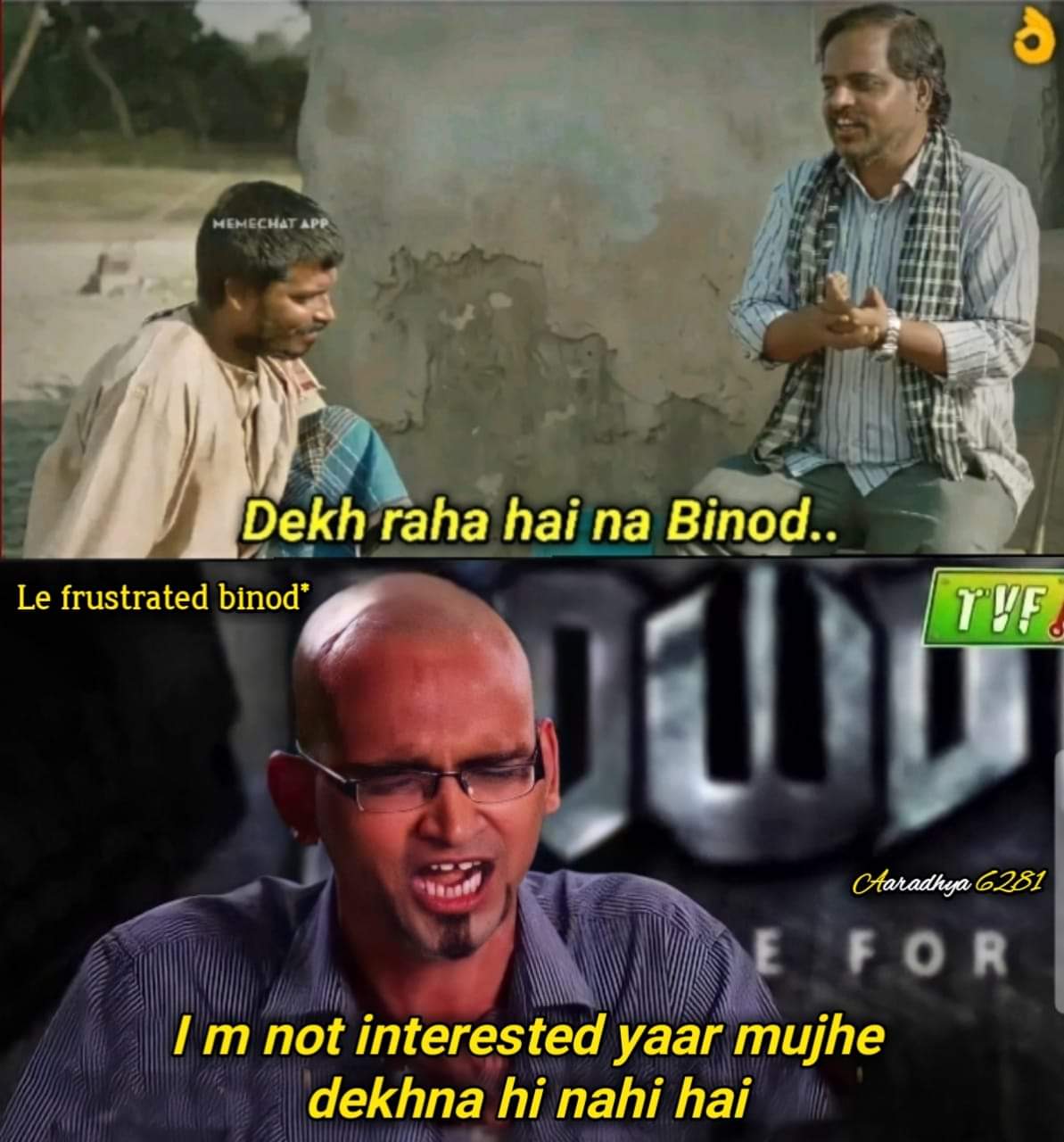 Dekh Raha Hai Na Binod Memes in Hindi