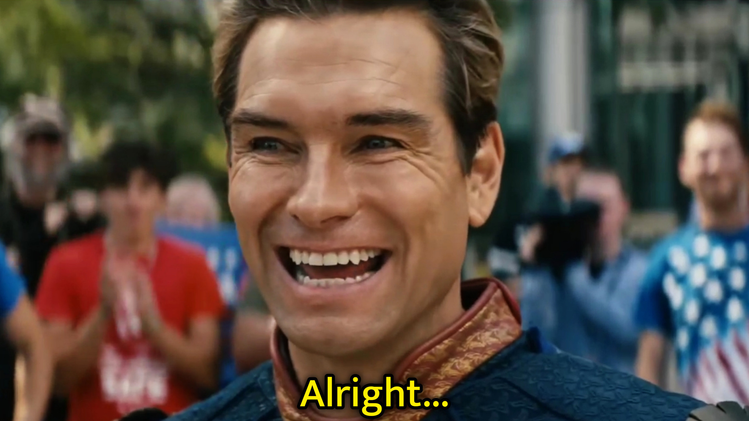 Homelander Alright Laughing Meme Template