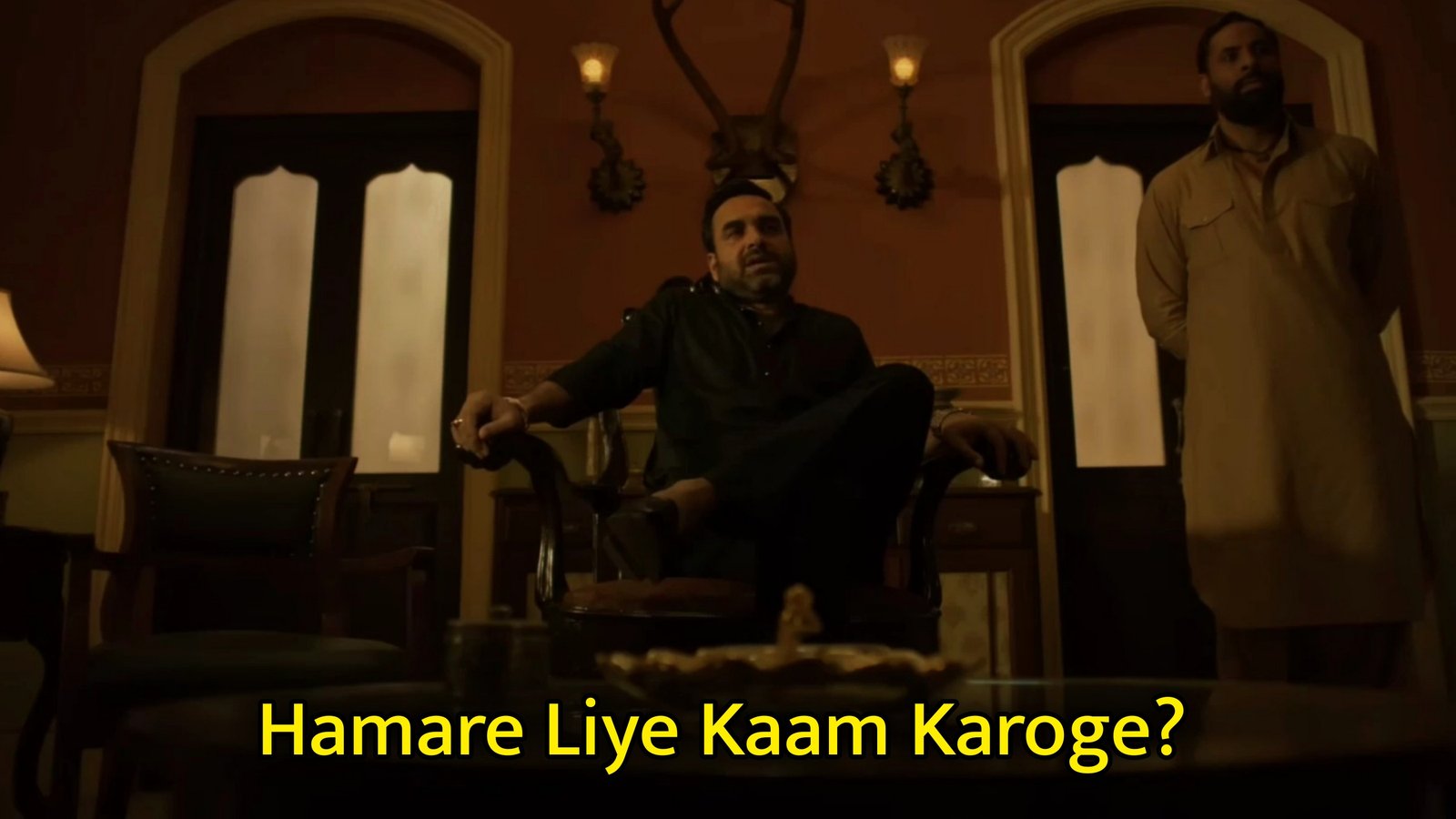 Hamare Liye Kaam Karoge? Mirzapur Meme Template