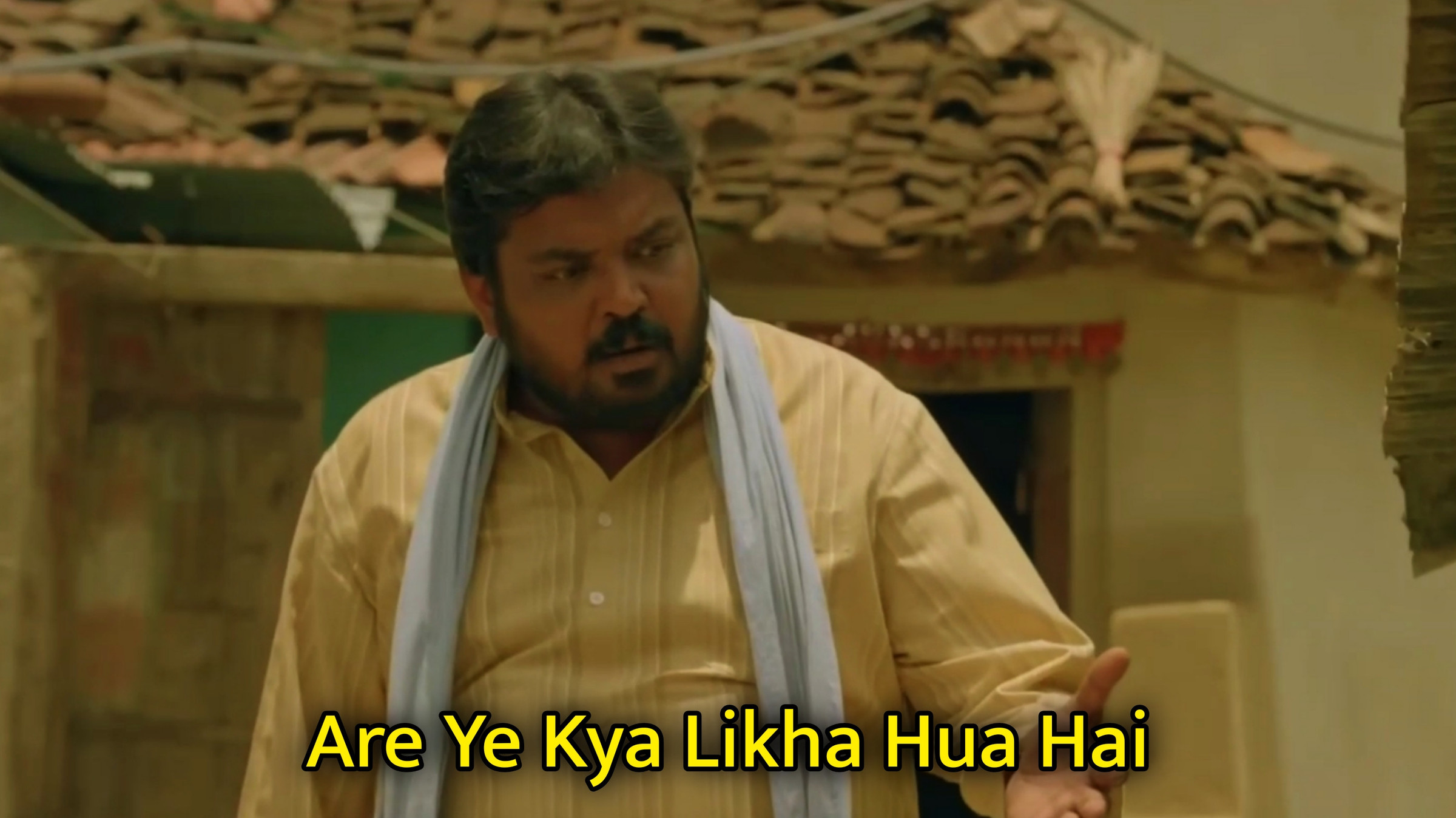 Are Ye Kya Likha Hua Hai Meme Template