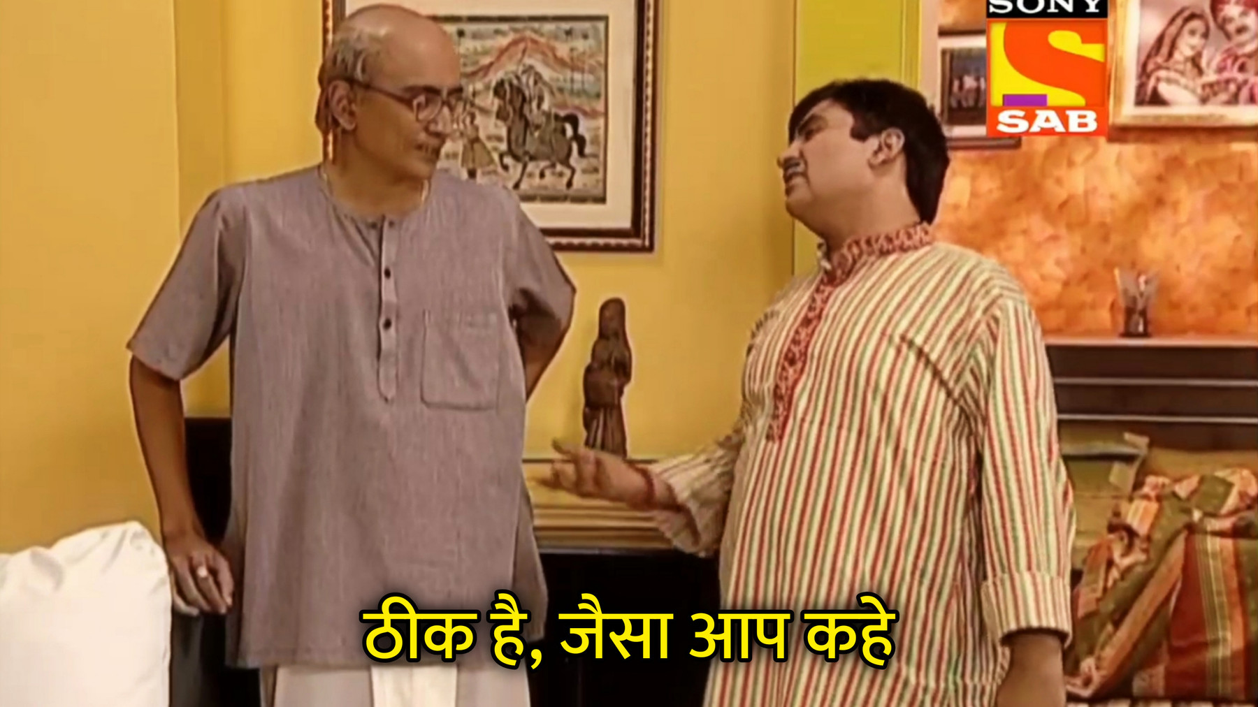 Thik Hai, Jaisa Aap Kahe Hindi Meme Template Image