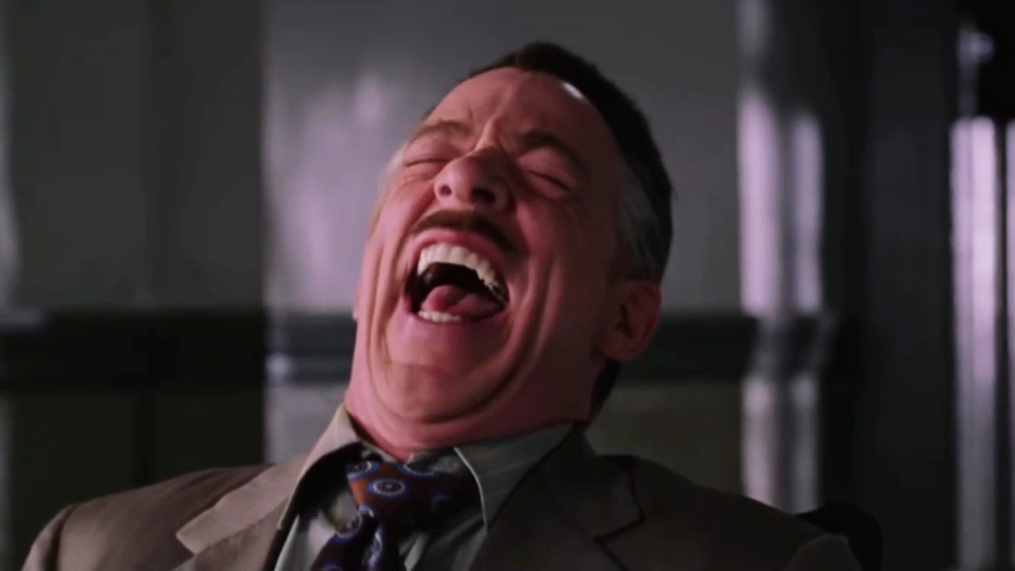 J Jonah Jameson Laughing Spiderman Full Meme Template
