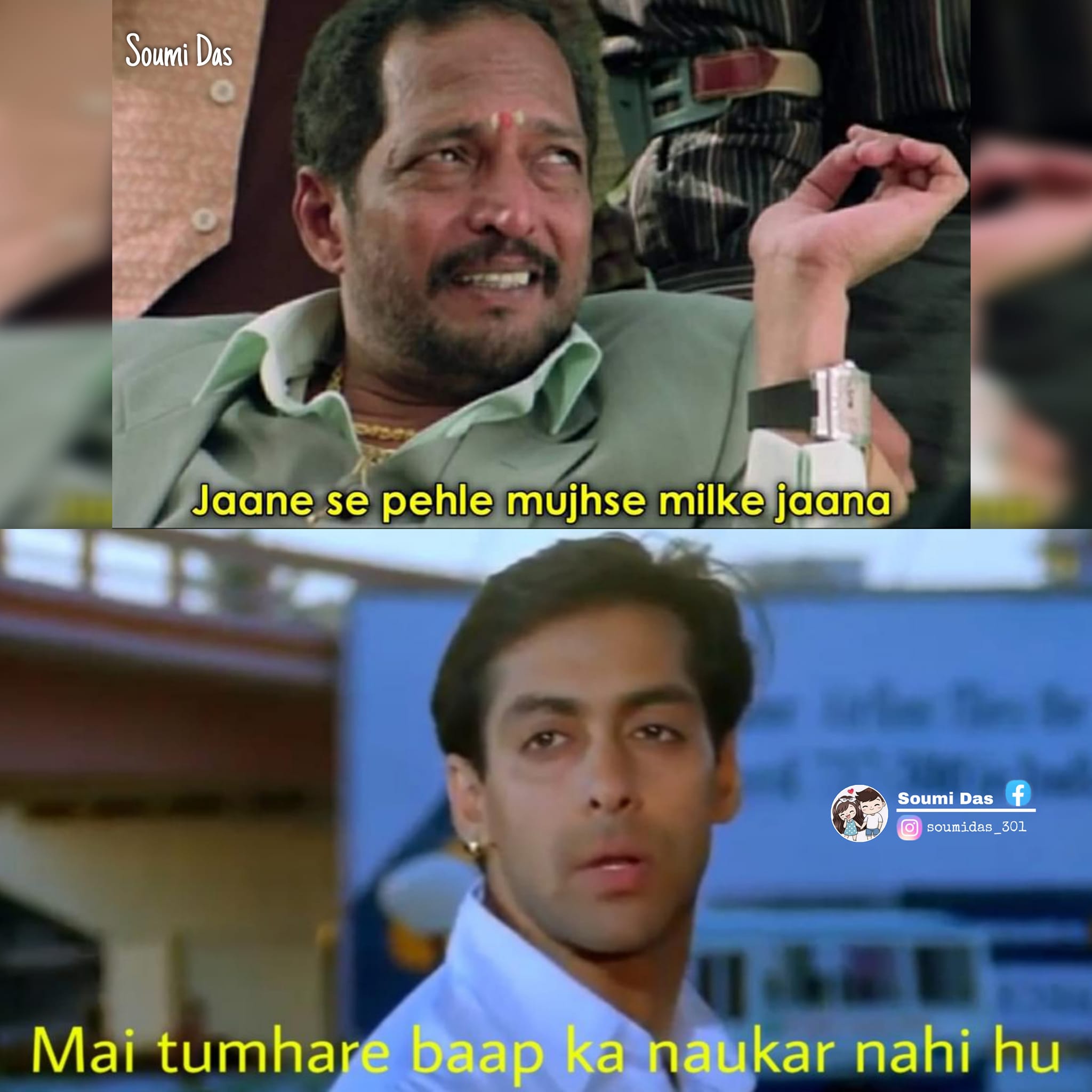 Jaane Se Pehle Mujhe Milke Jaana Memes in Hindi