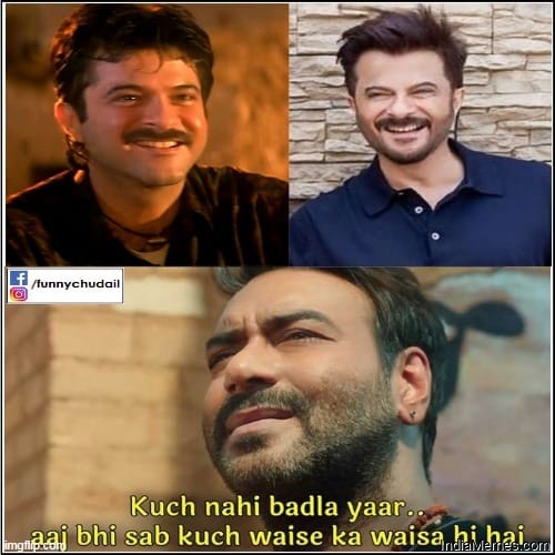 Anil kapoor Then vs Now Kuch nahi badla yaar meme
