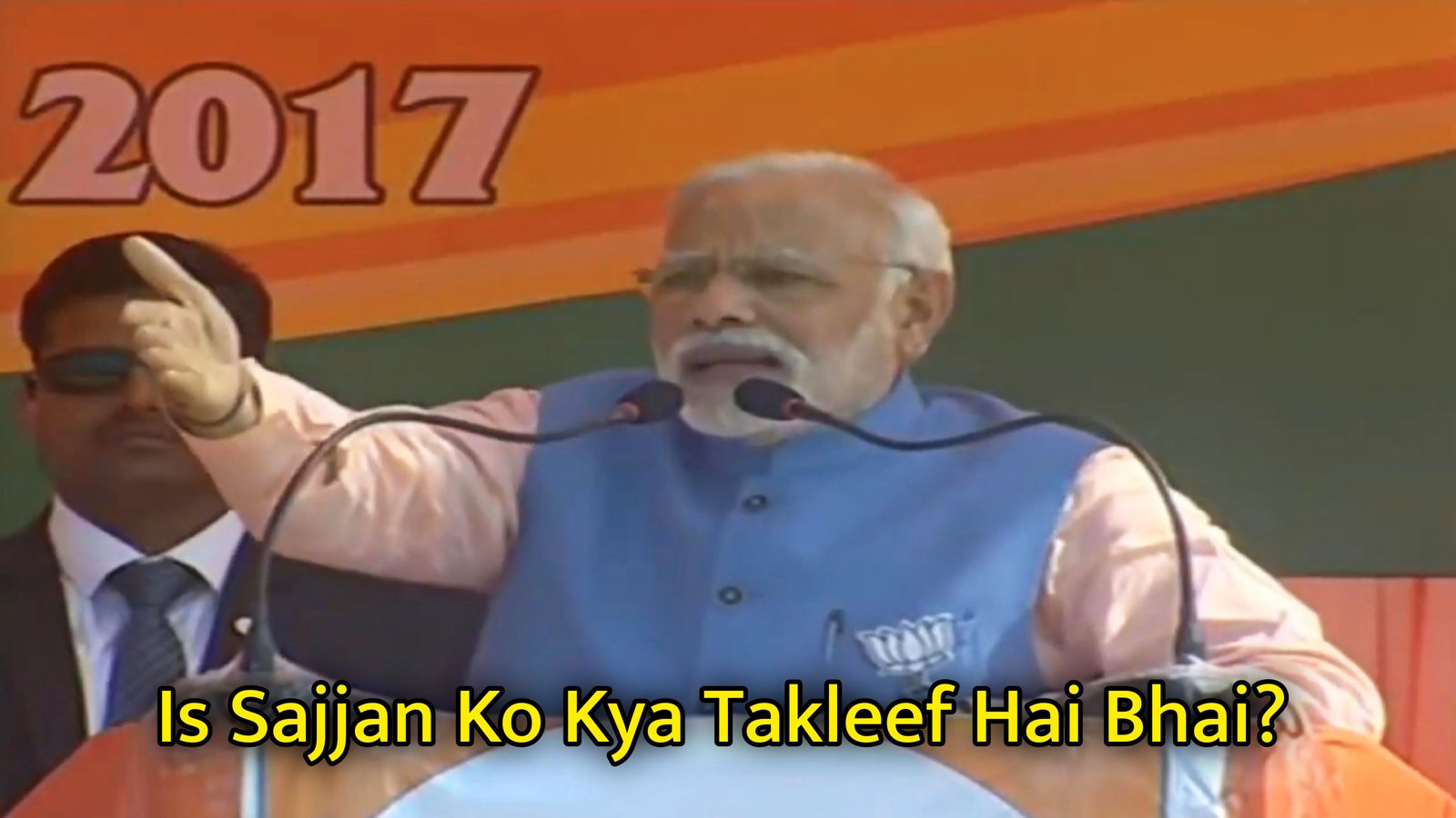 Is Sajjan Ko Kya Takleef Hai Bhai? Meme Template