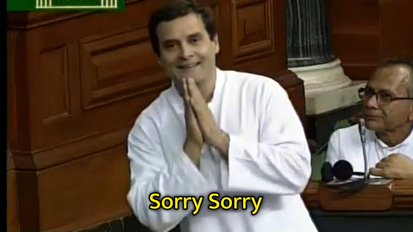 Sorry Sorry Rahul Gandhi Meme Template