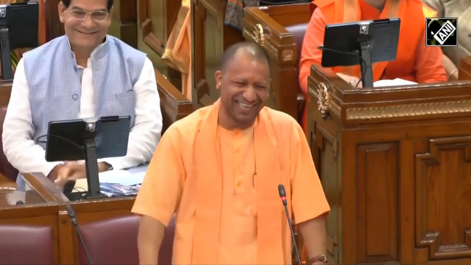 Yogi Adityanath Laughing Meme Template
