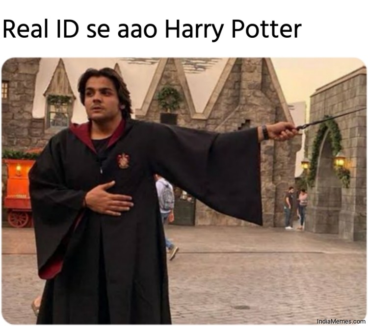 Real id se aa Harry Potter meme