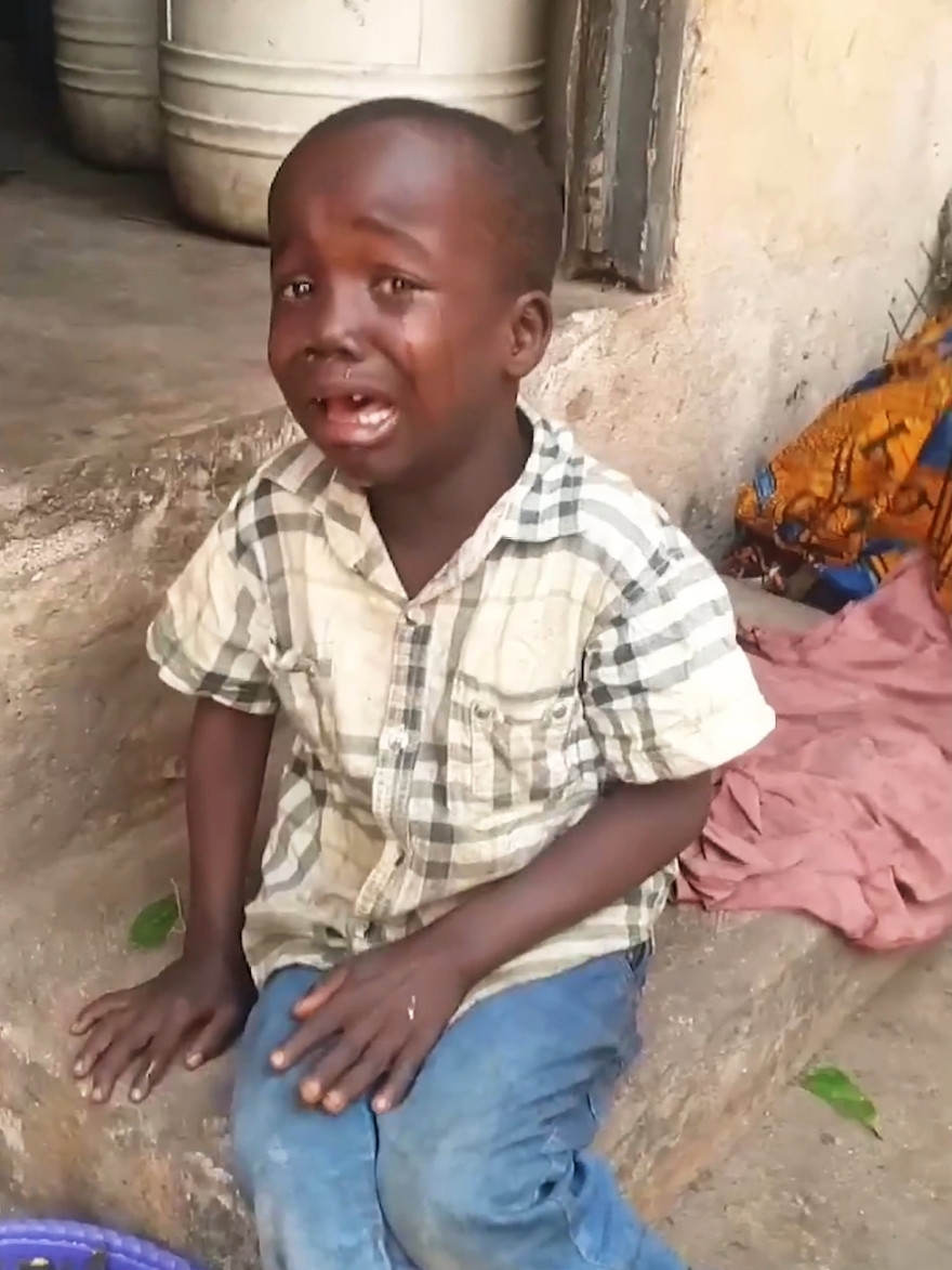 African Boy Crying Then Laughing