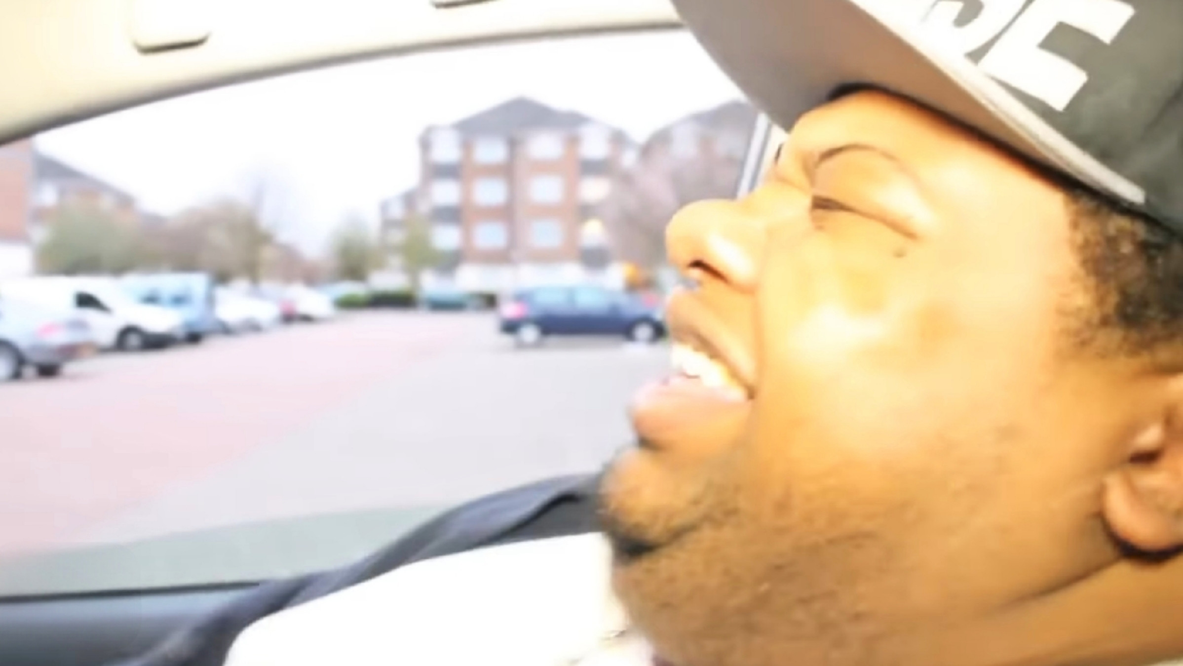 Black Fat Man Laughing in Car Blank Meme Download & Generator