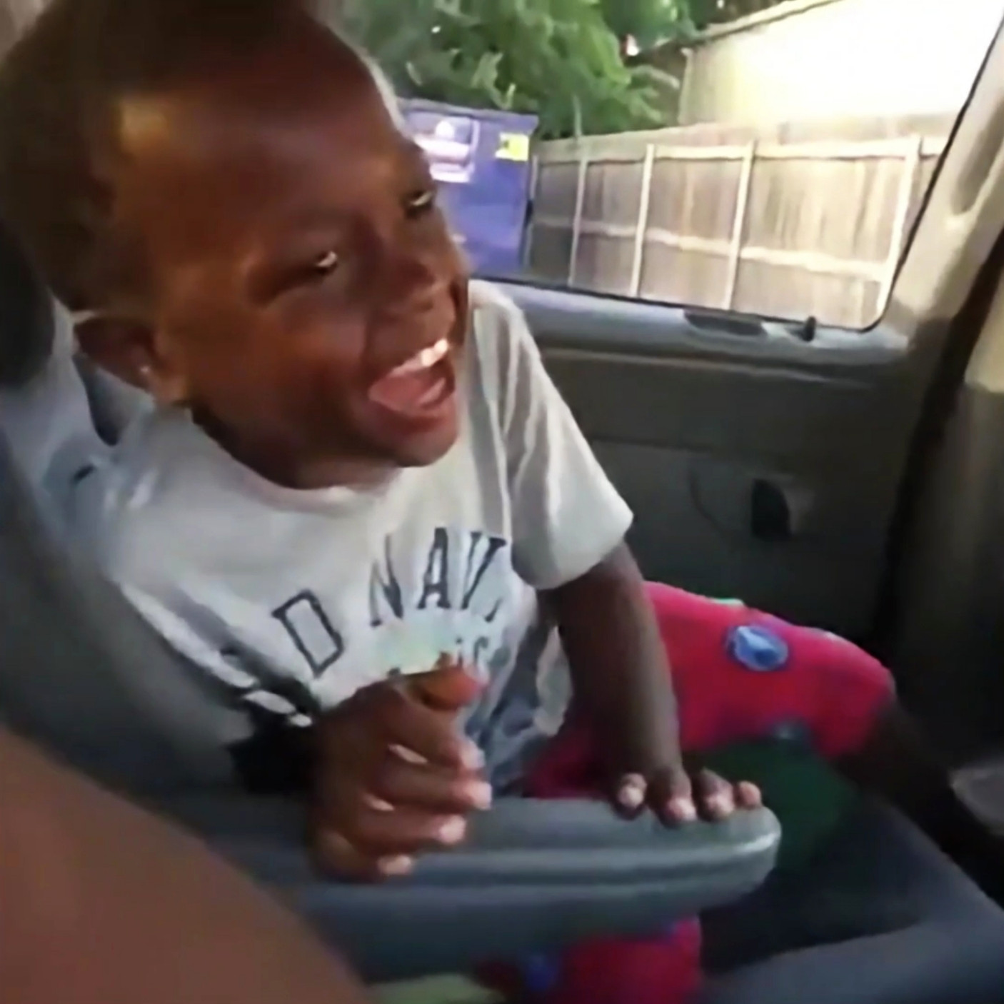Black Kid Laughing in Car Blank Meme Download & Generator