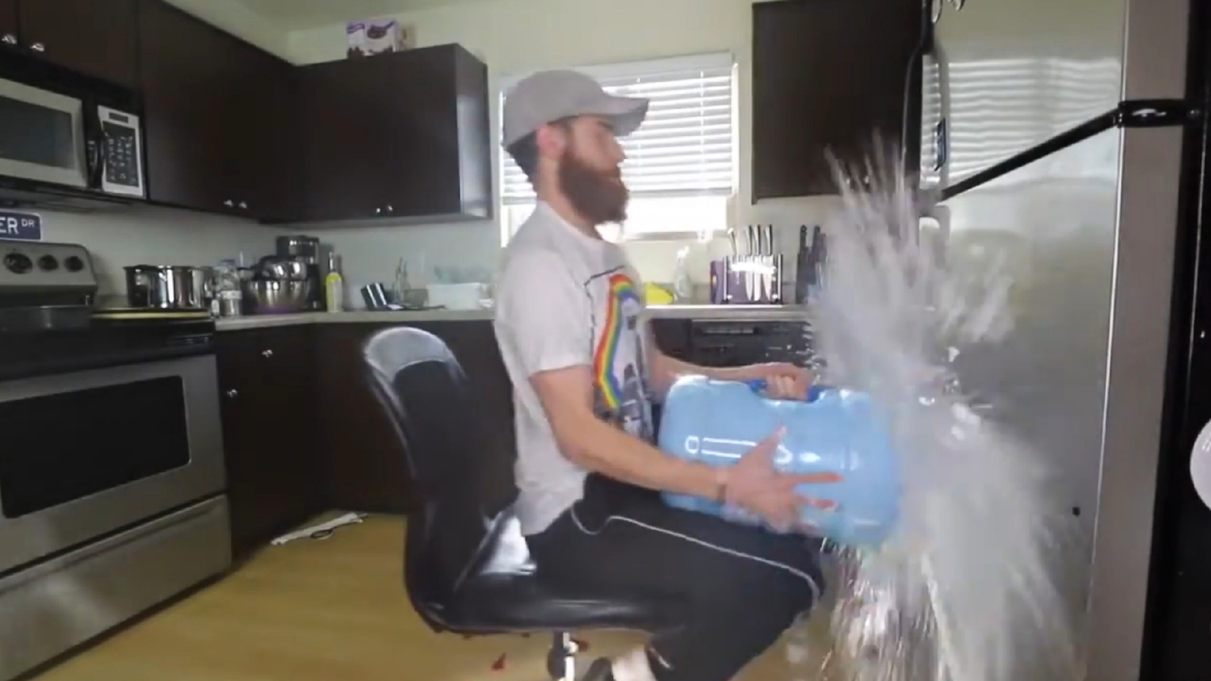 Milk Explosion Guy Shaking Milk Blank Meme Download & Generator