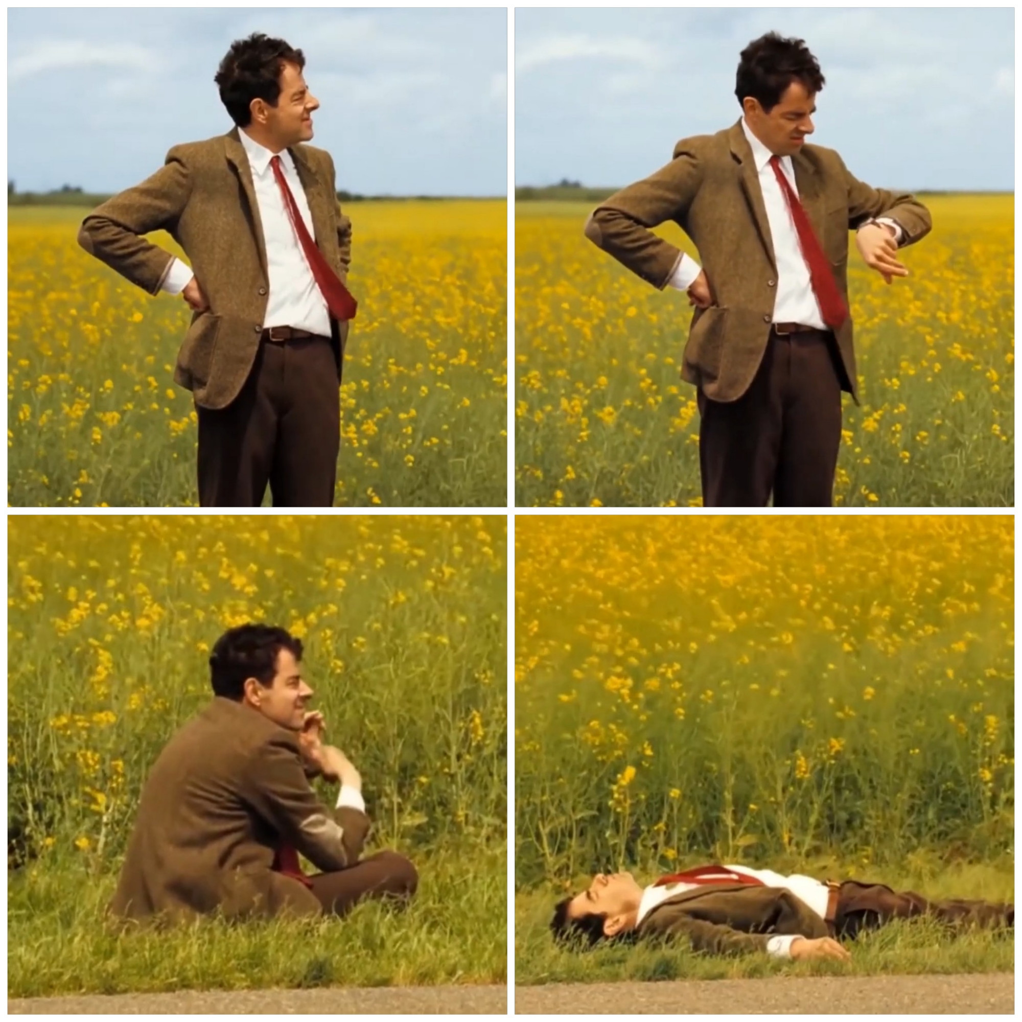Mr Bean Waiting Meme Template