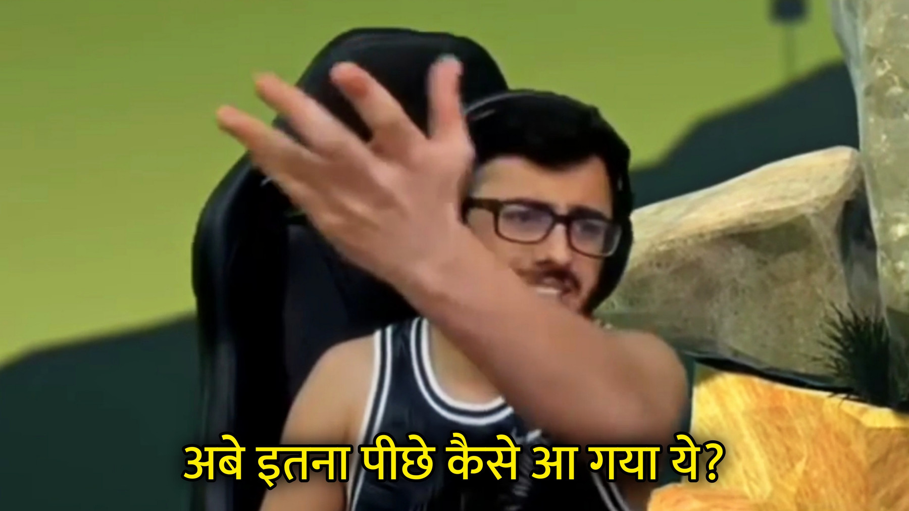 Abey Itna Piche Kaise Aa Gaya Ye Hindi Meme Template Image