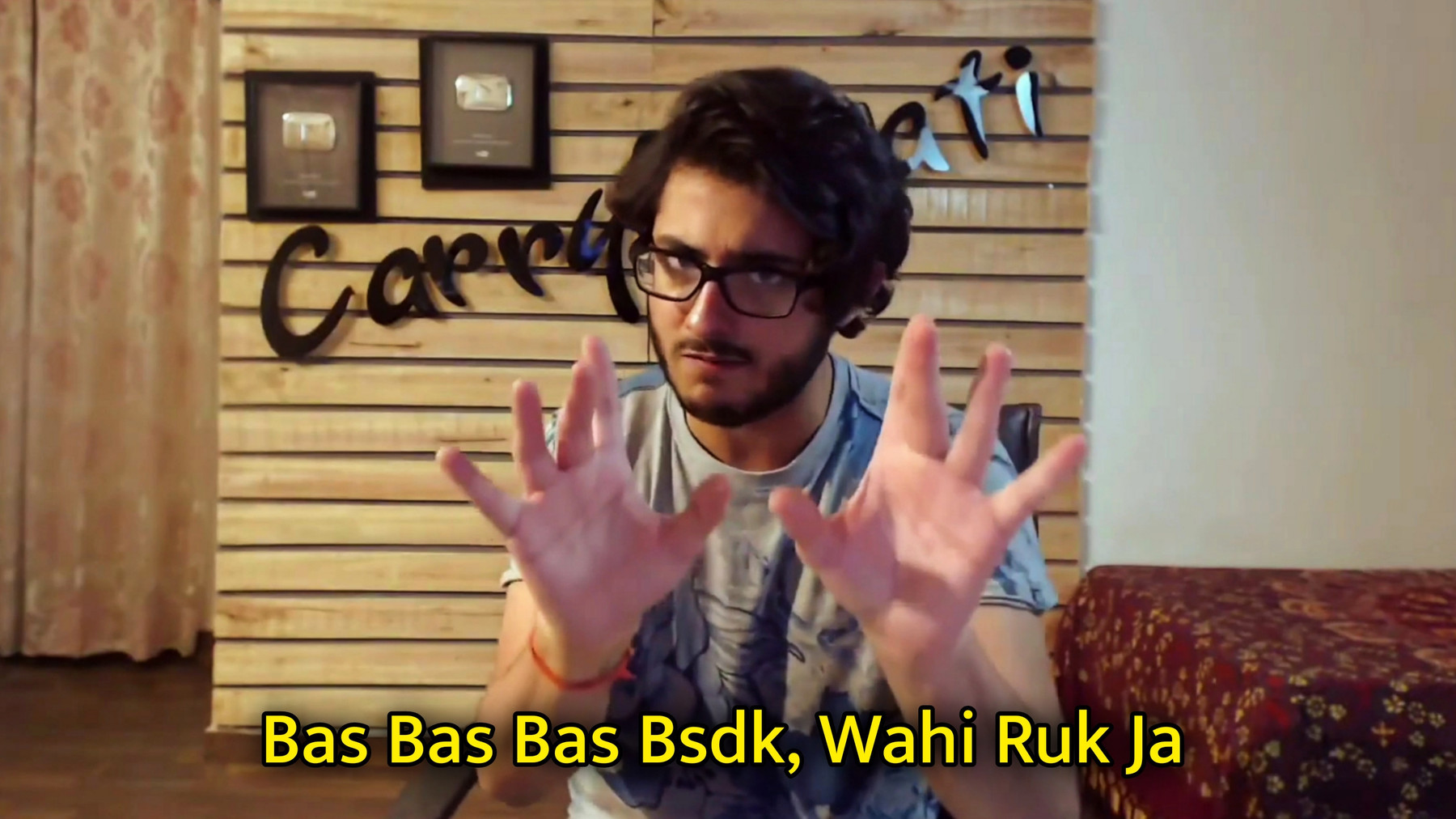 Bas Bas Bas Bsdk, Wahi Ruk Ja Meme Template