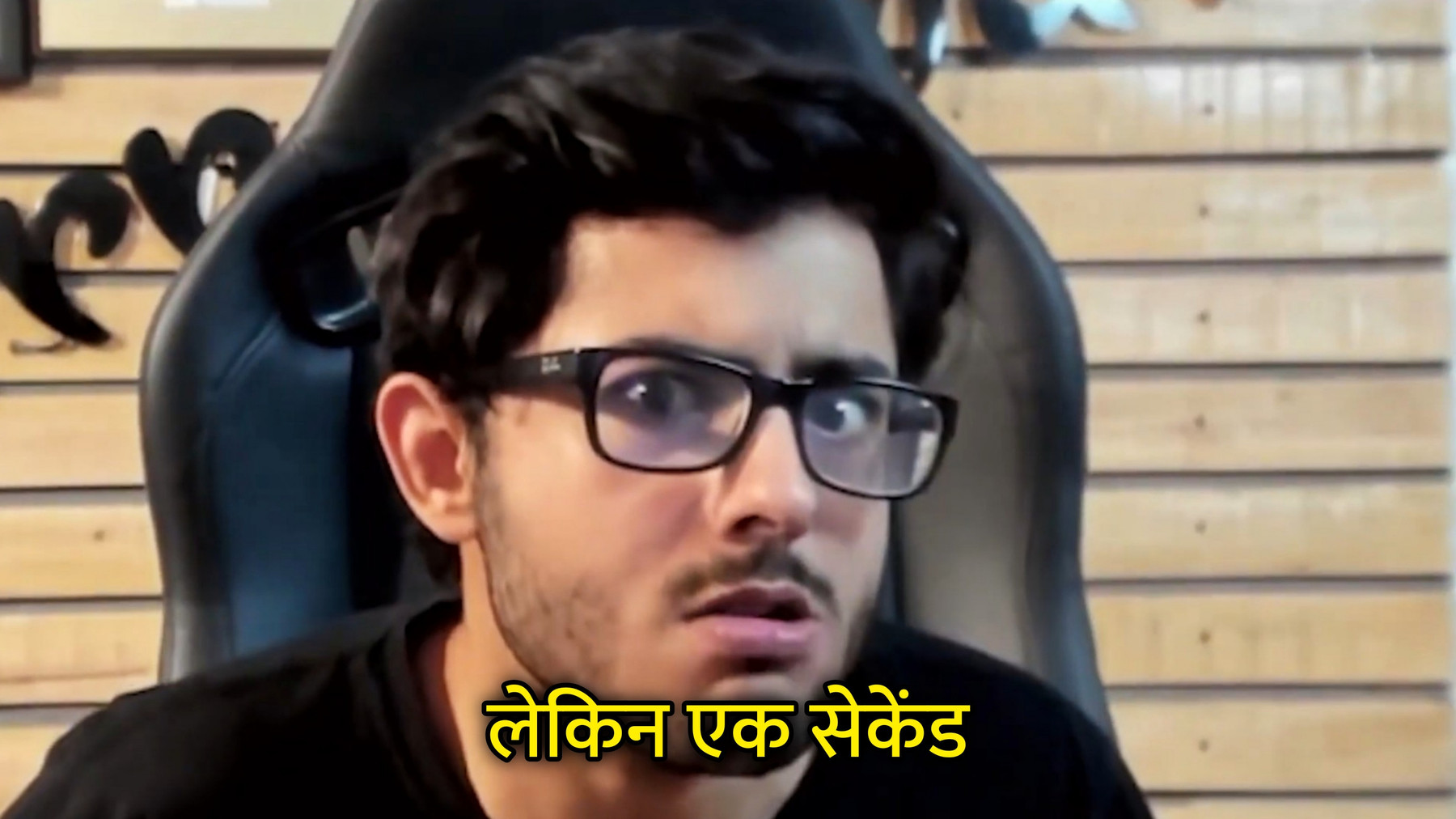 CarryMinati Lekin Ek Second Hindi Meme Template Image