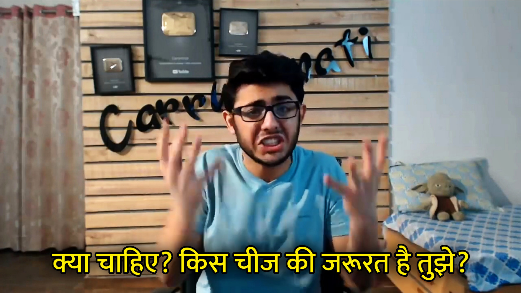 Kya Chahiye? Kis Cheez Ki Zaroorat Hai Tujhe? Hindi Meme Template Image