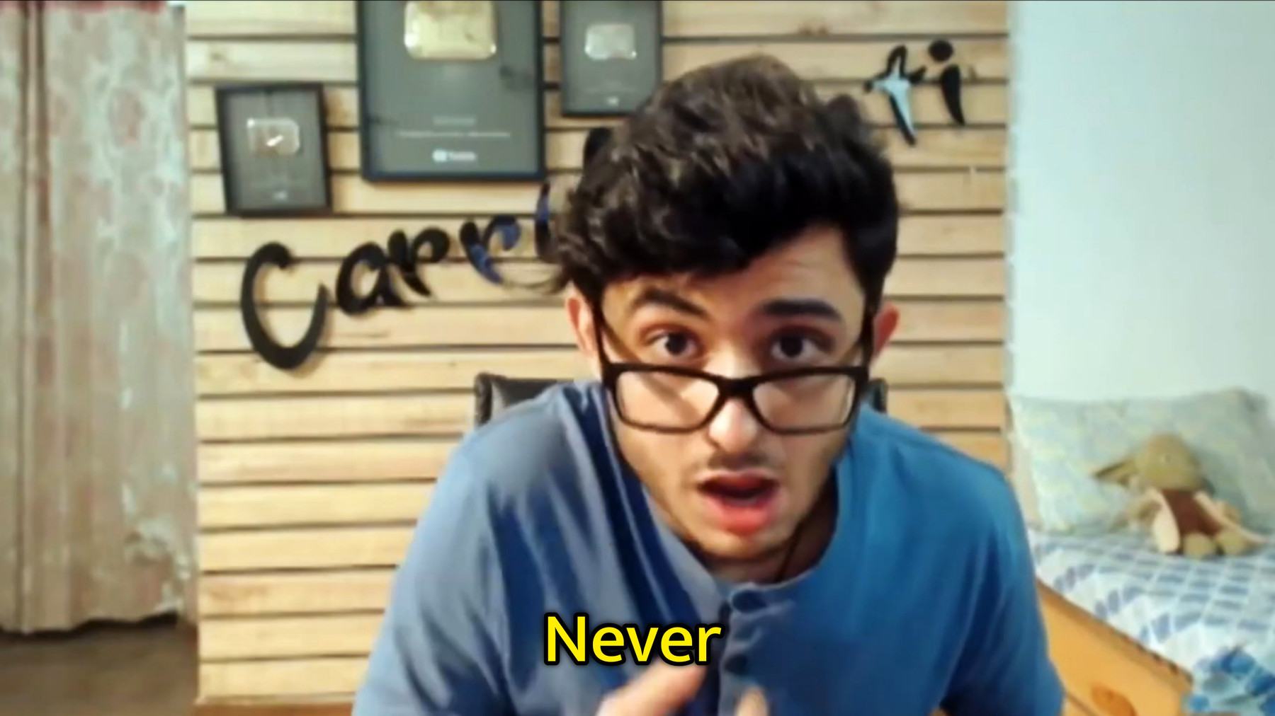 Never CarryMinati Meme Template