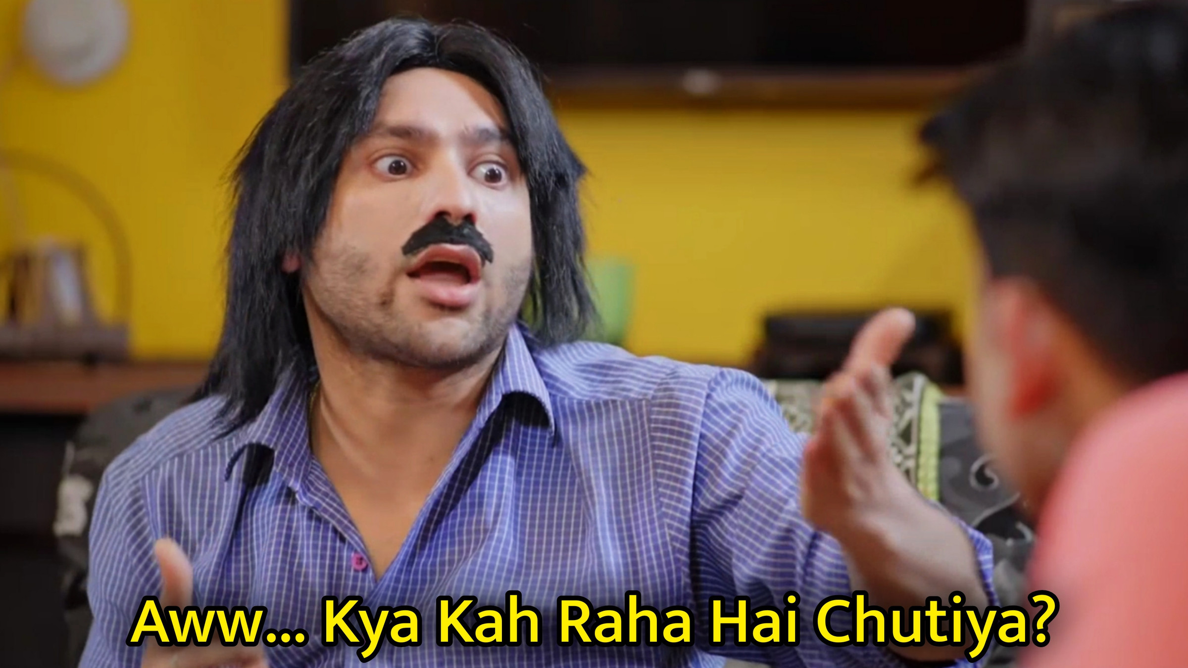 Aww Kya Kah Raha Hai Chutiya Meme Template